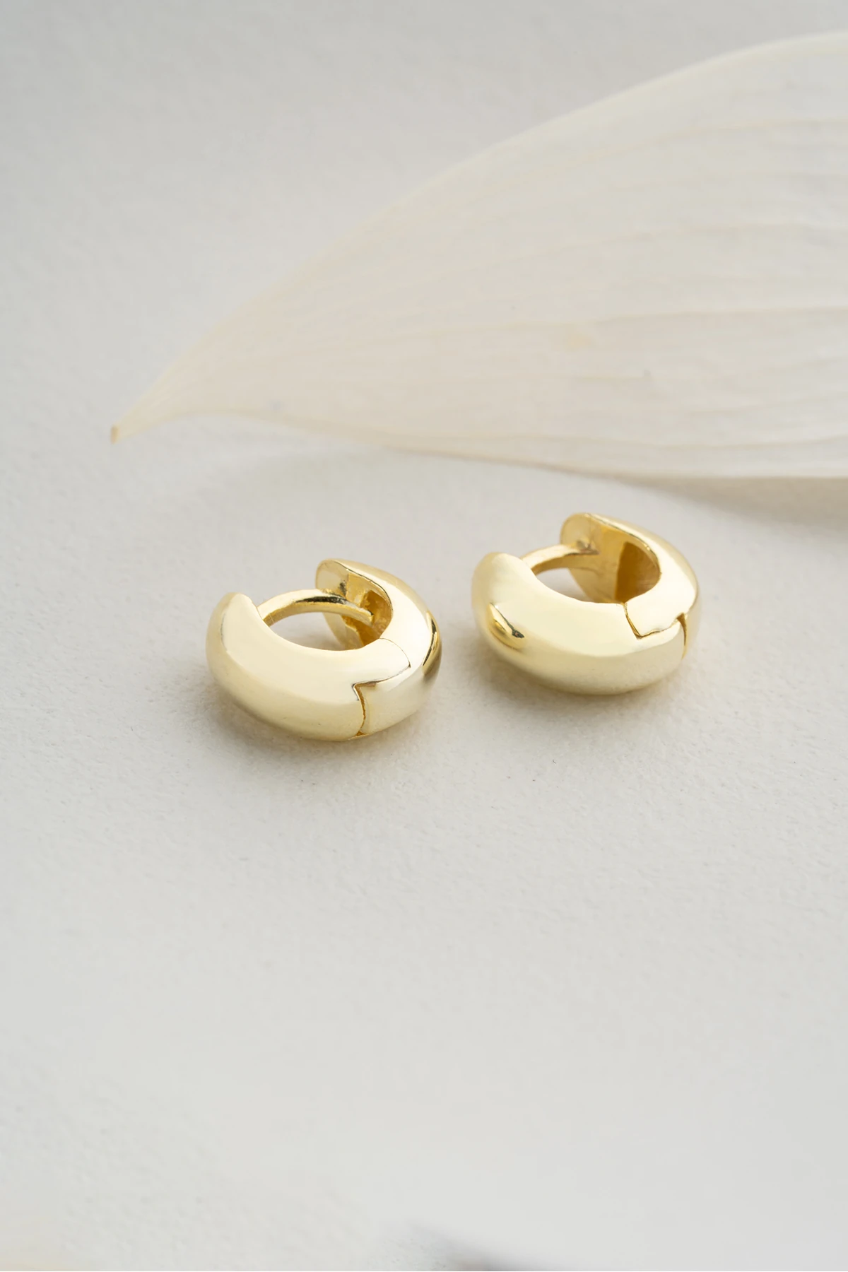 Gümüş Gold Halka Küpe