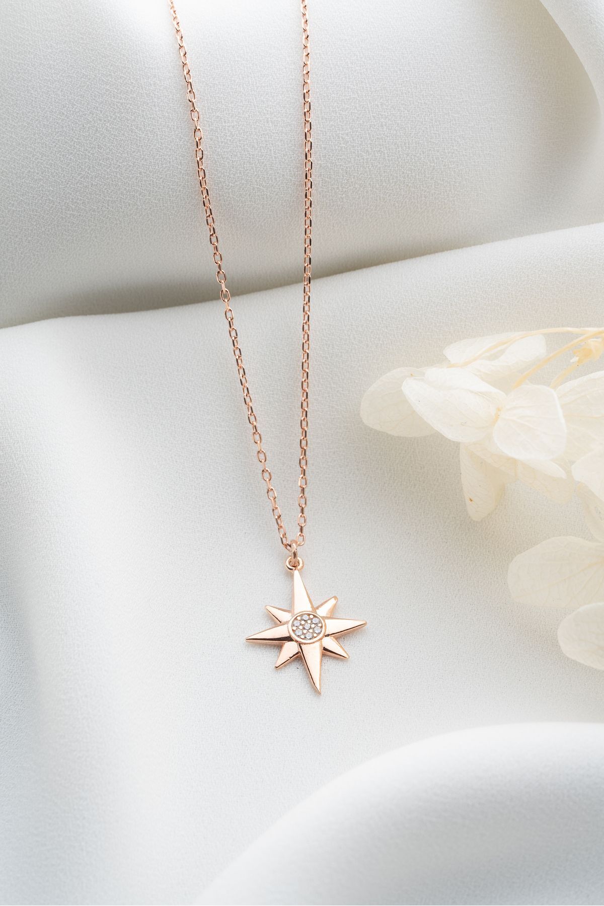 Gümüş Gold Güneş Kolye