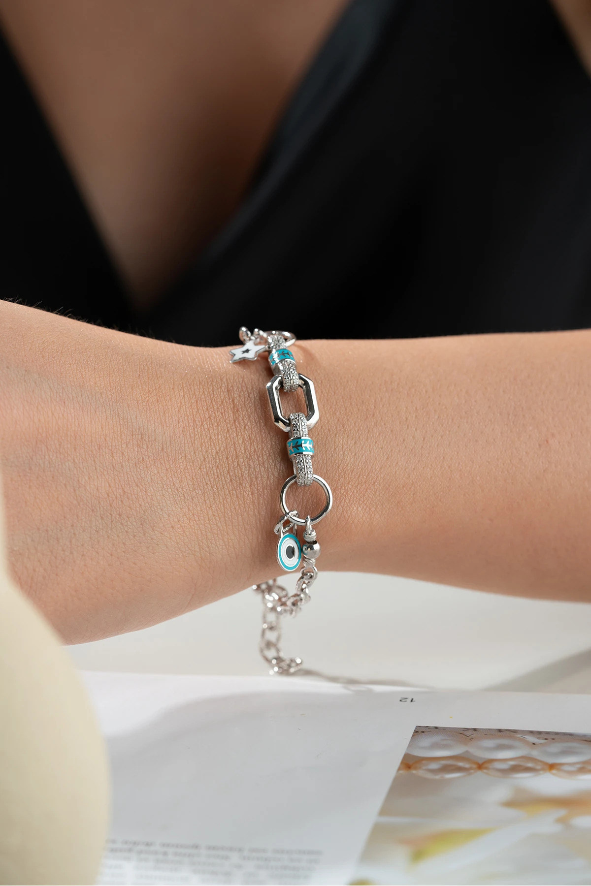 Gümüş Charm Bileklik