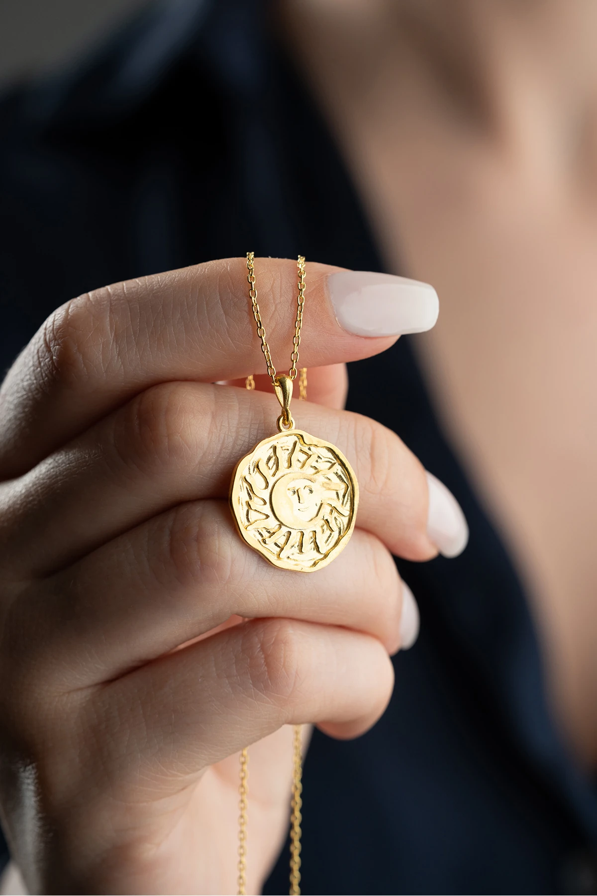 Gümüş Güneş Kolye