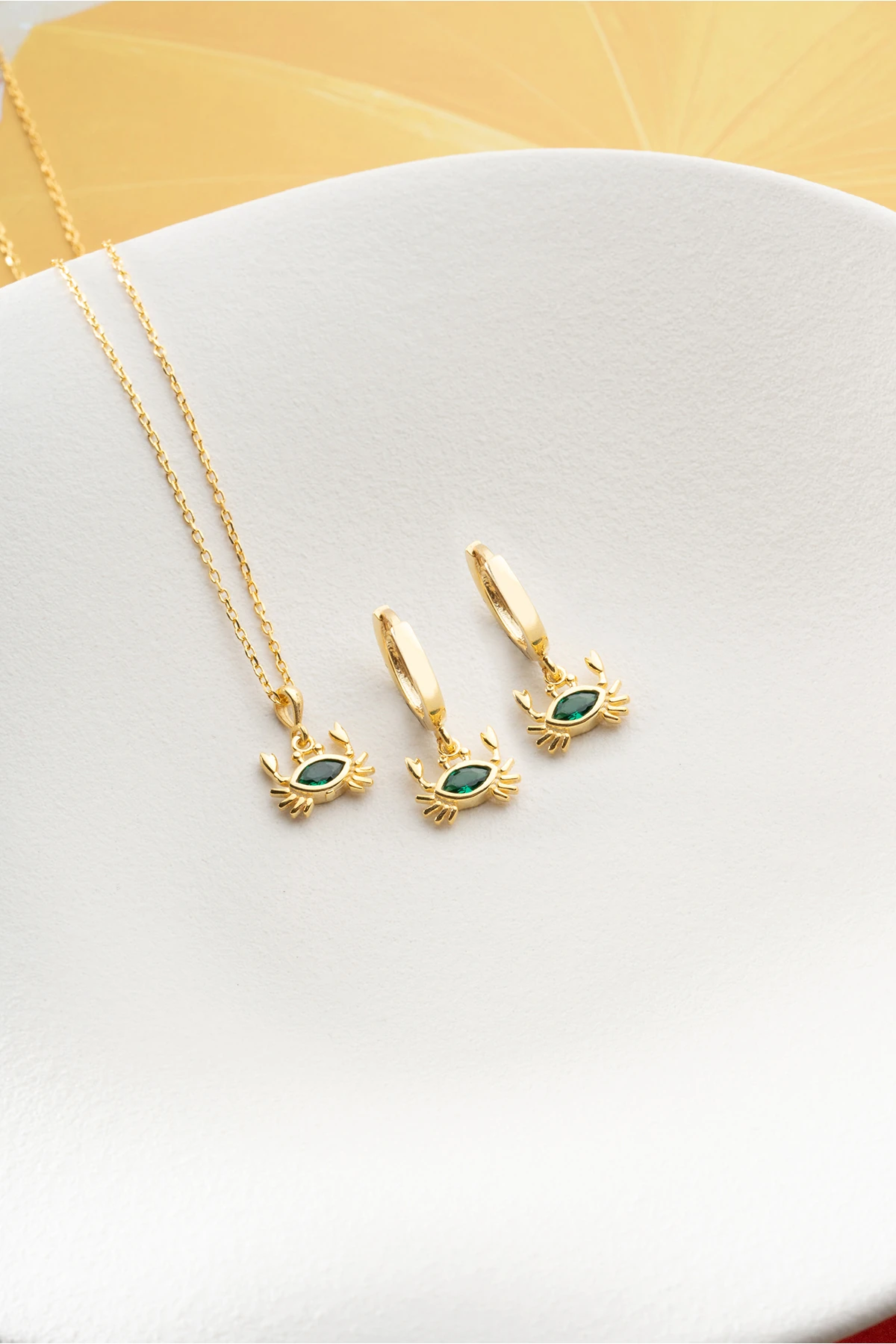 Gümüş Yengeç Takı Seti