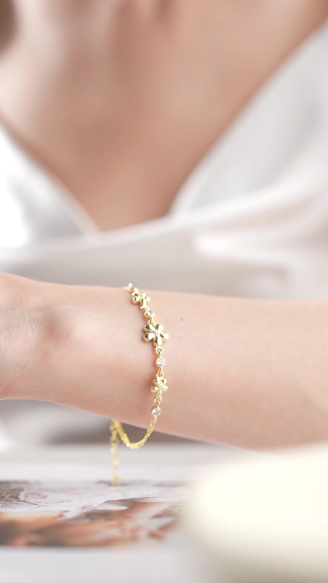 Gümüş Çiçek Bileklik