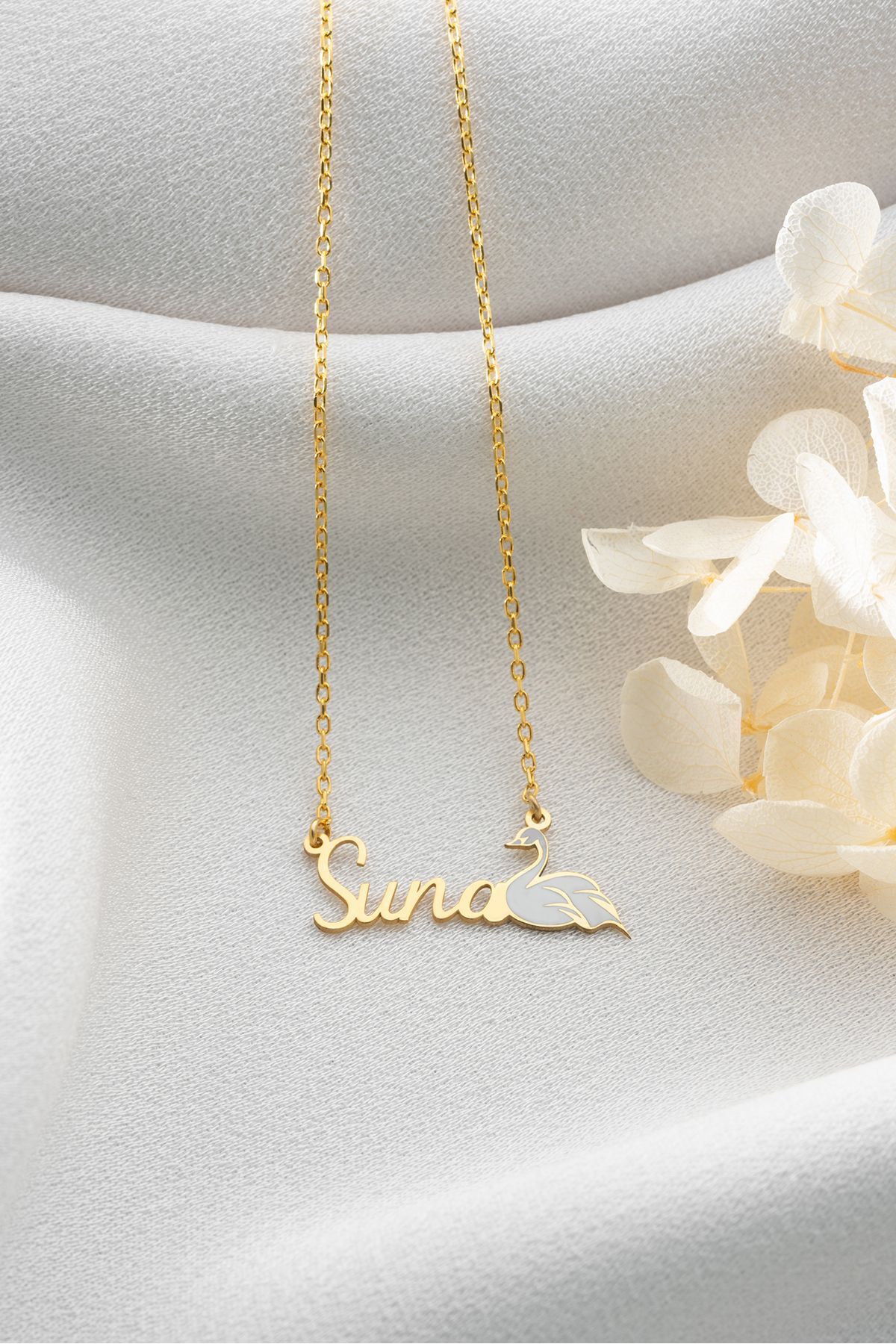 Gümüş İsimli Kuğu Kolye