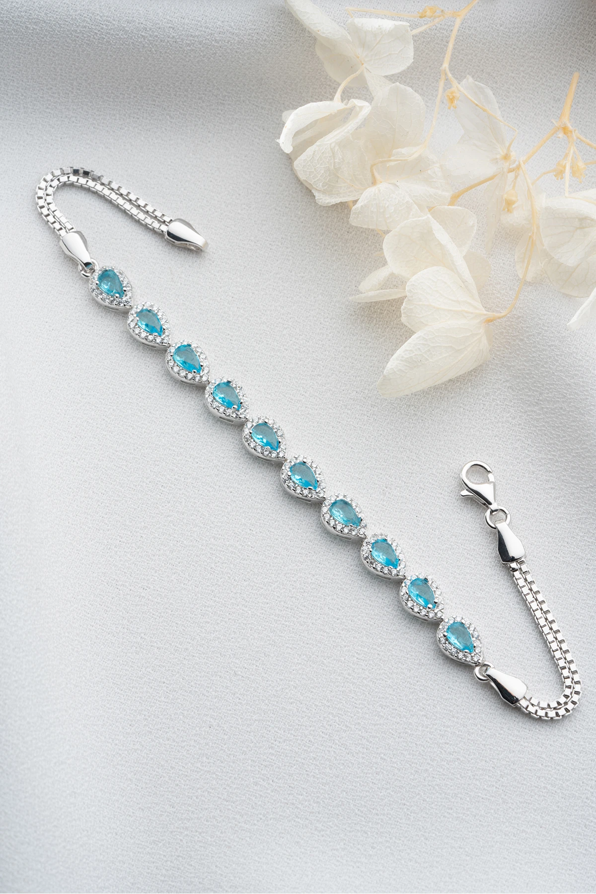 Gümüş Damla Model Suyolu Bileklik