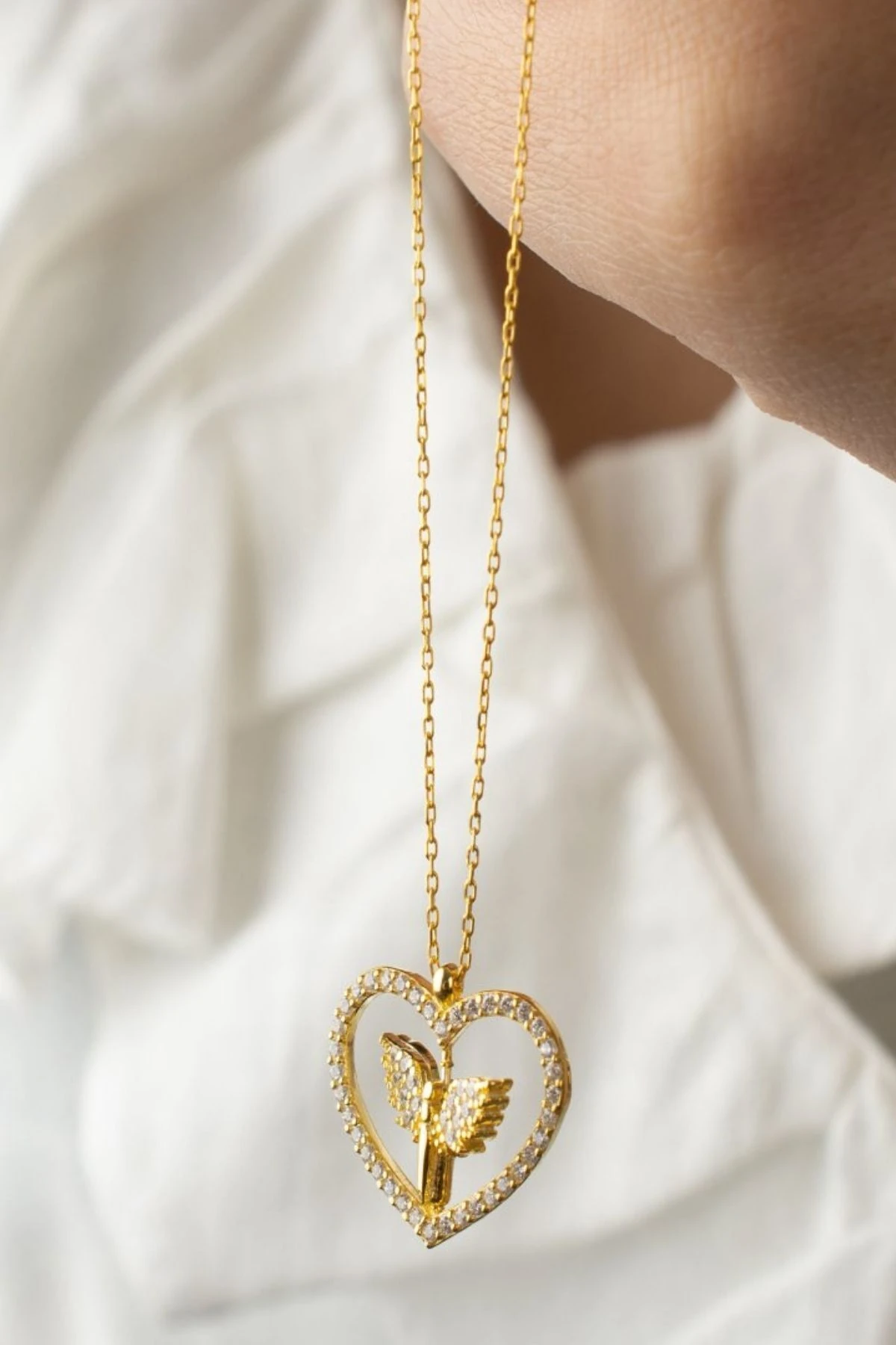 Gümüş Çift Taraflı Mikail Dönence Kolye