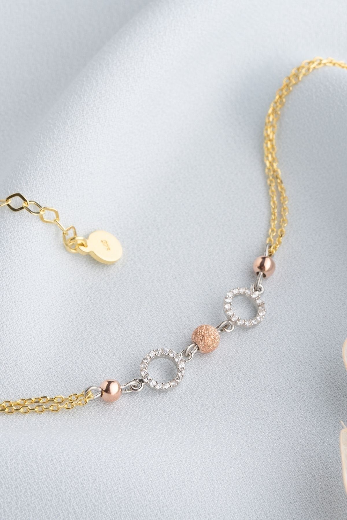 Dorika Çift Zincirli Bileklik