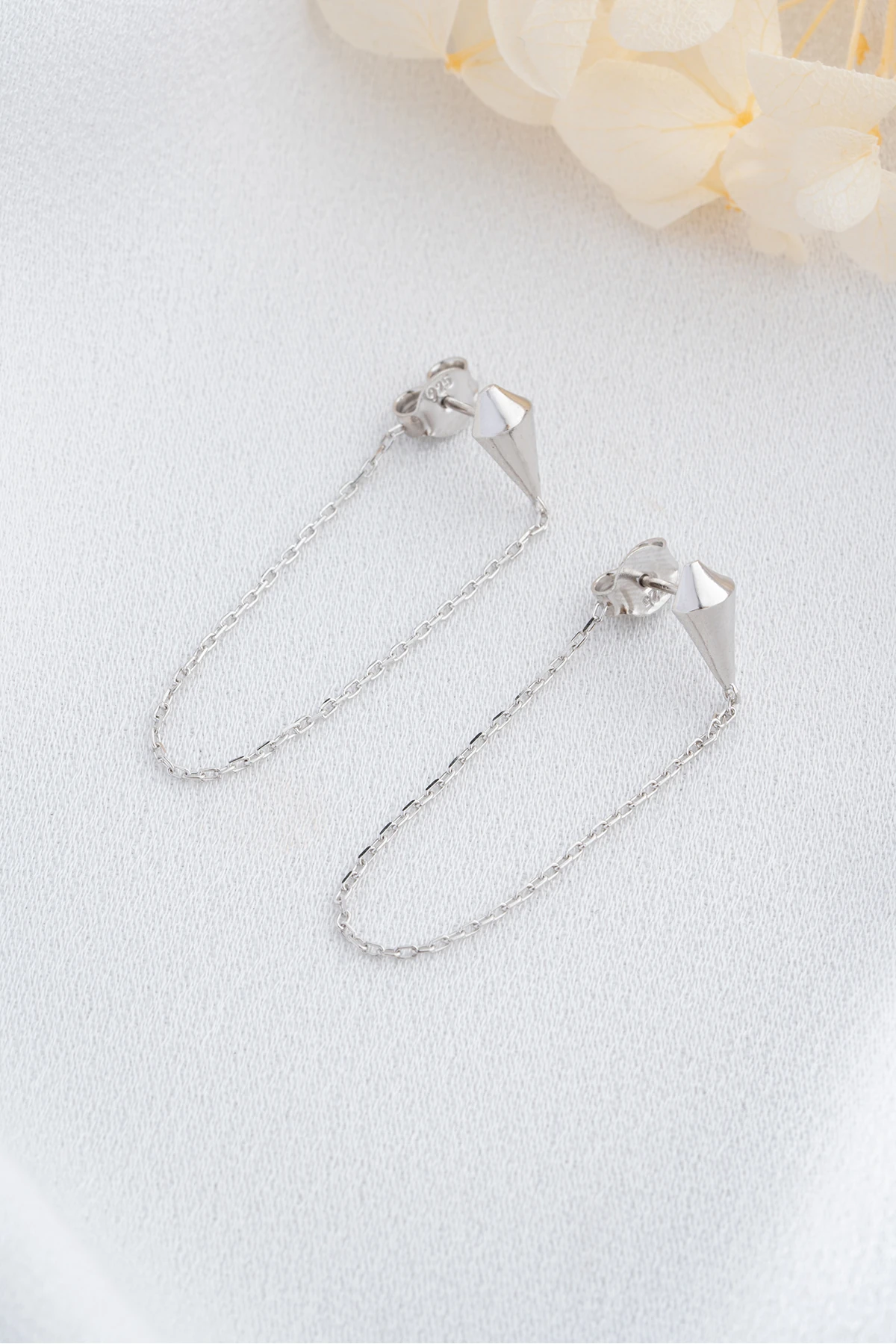 Gümüş Zincir Gümüş Küpe