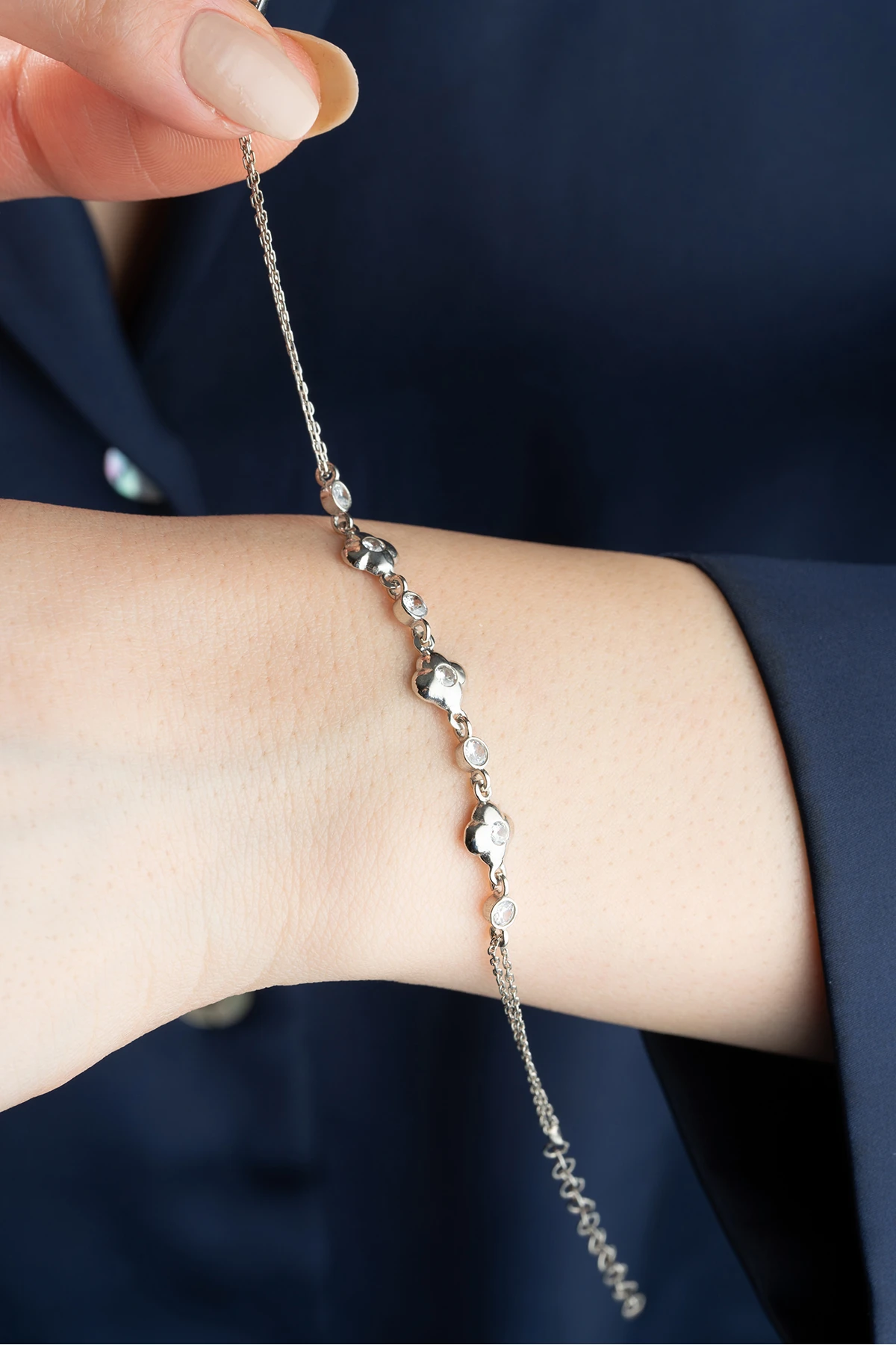 Gümüş Çiçek Bileklik