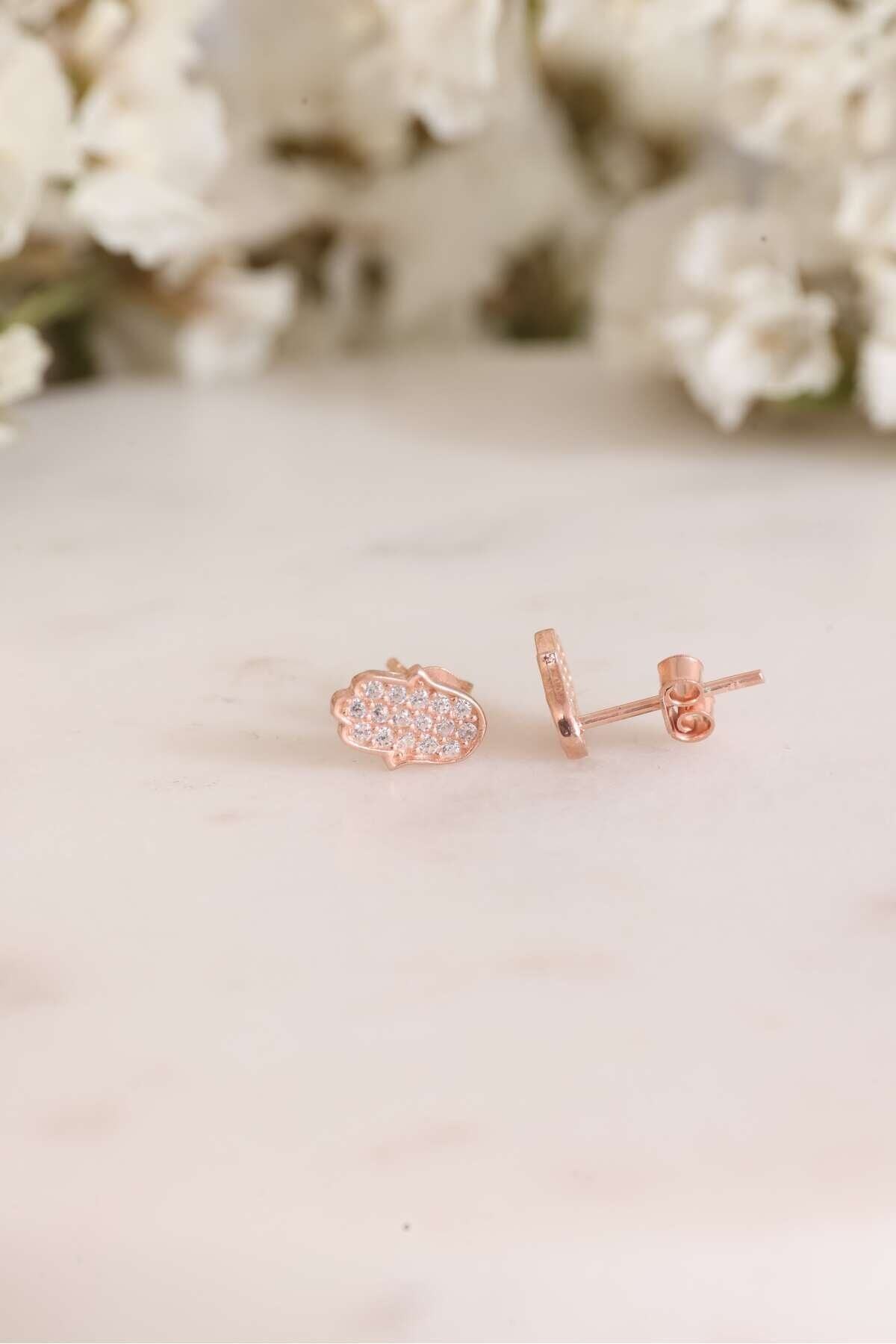 Gümüş Minik Zirkon Taşlı Damla Küpe