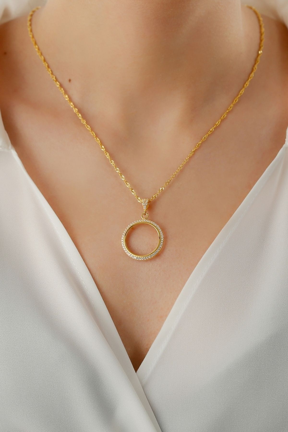 Gümüş Çeyrek Model Kolye