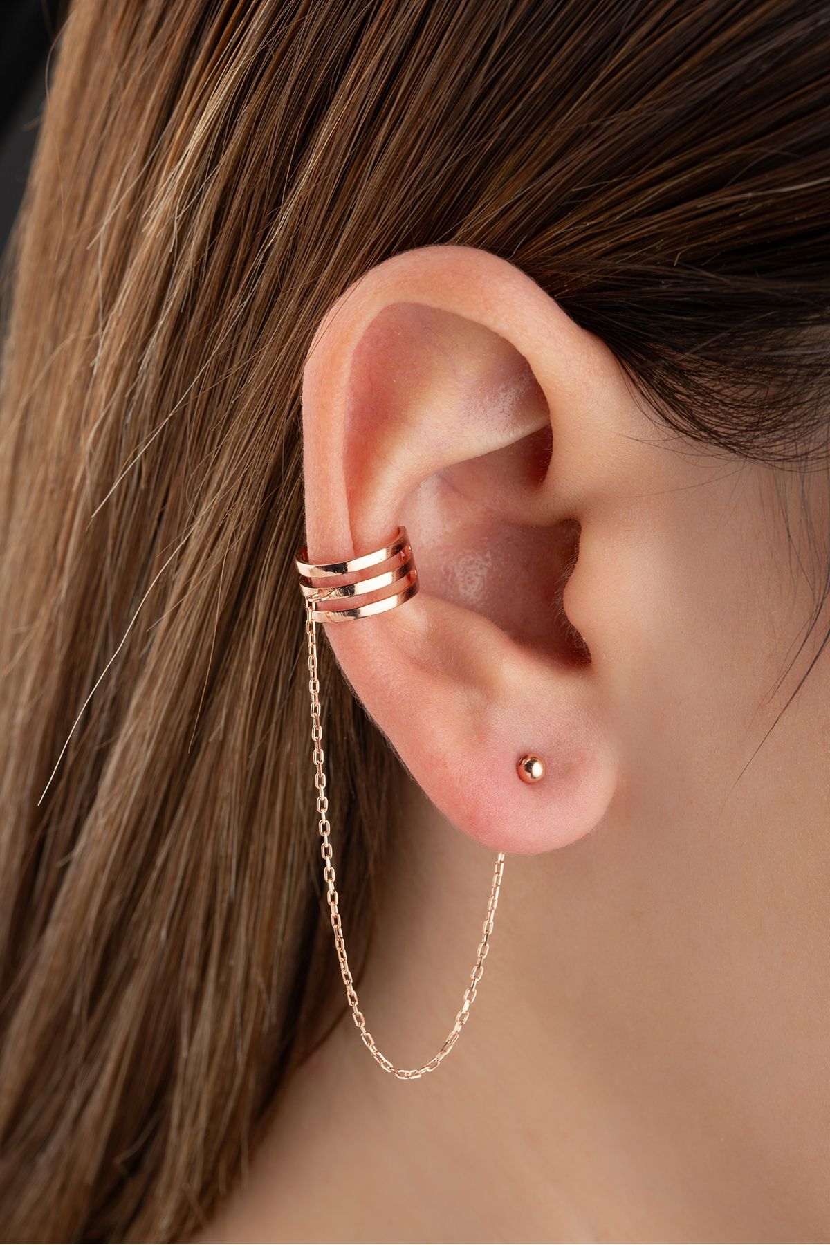 Gümüş Sallantılı Kıkırdak Küpe