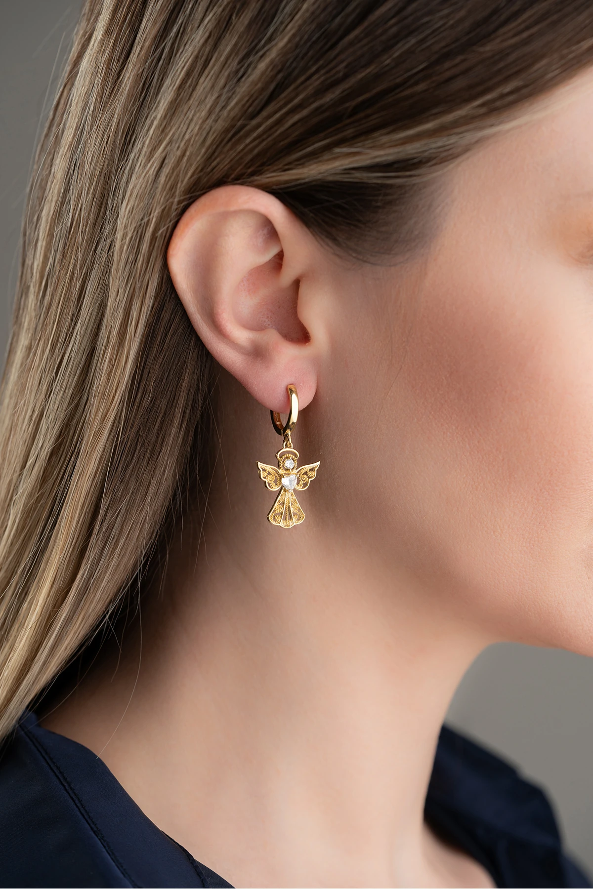 Gümüş Melek Küpe