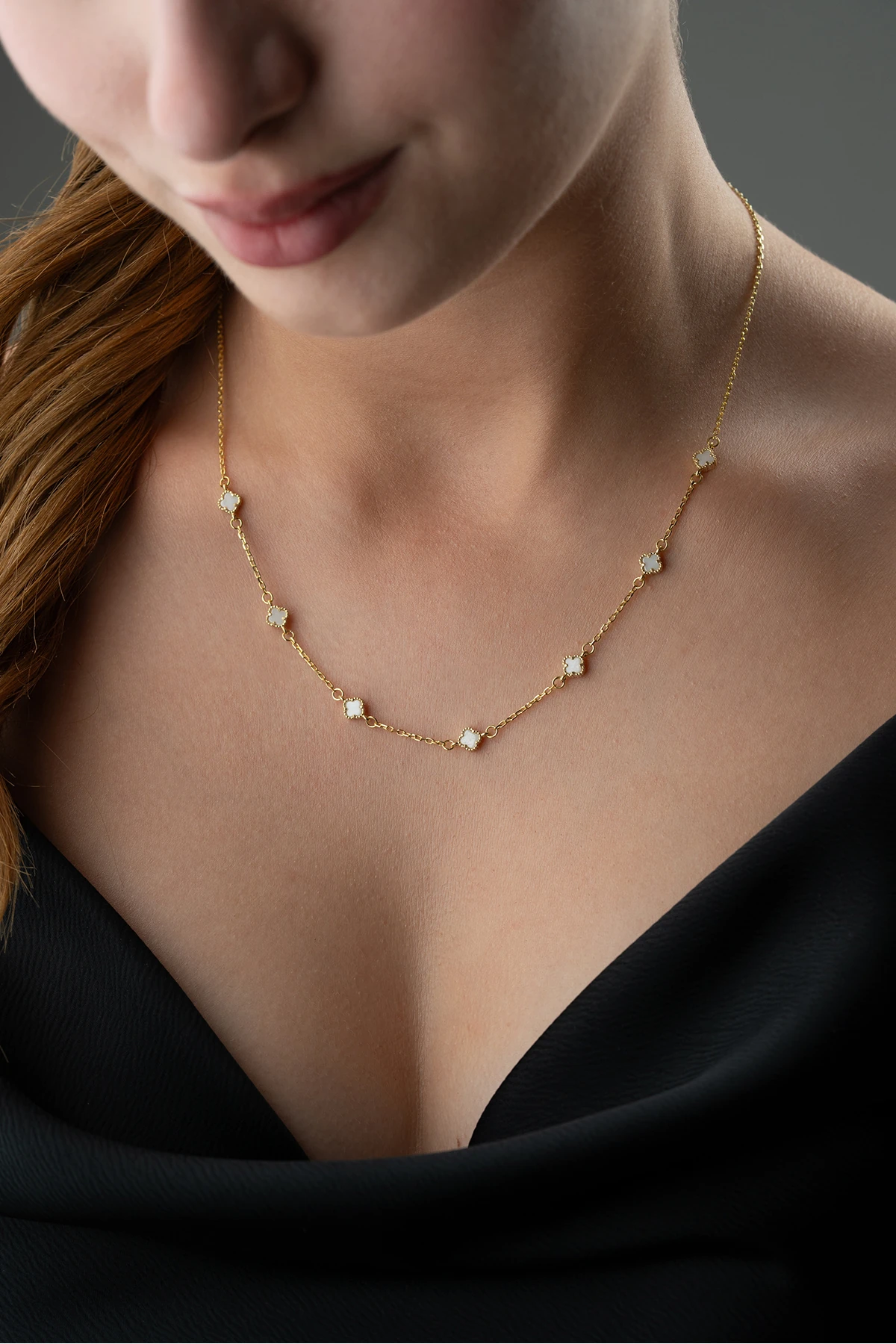 Gümüş Yonca Y Kolye