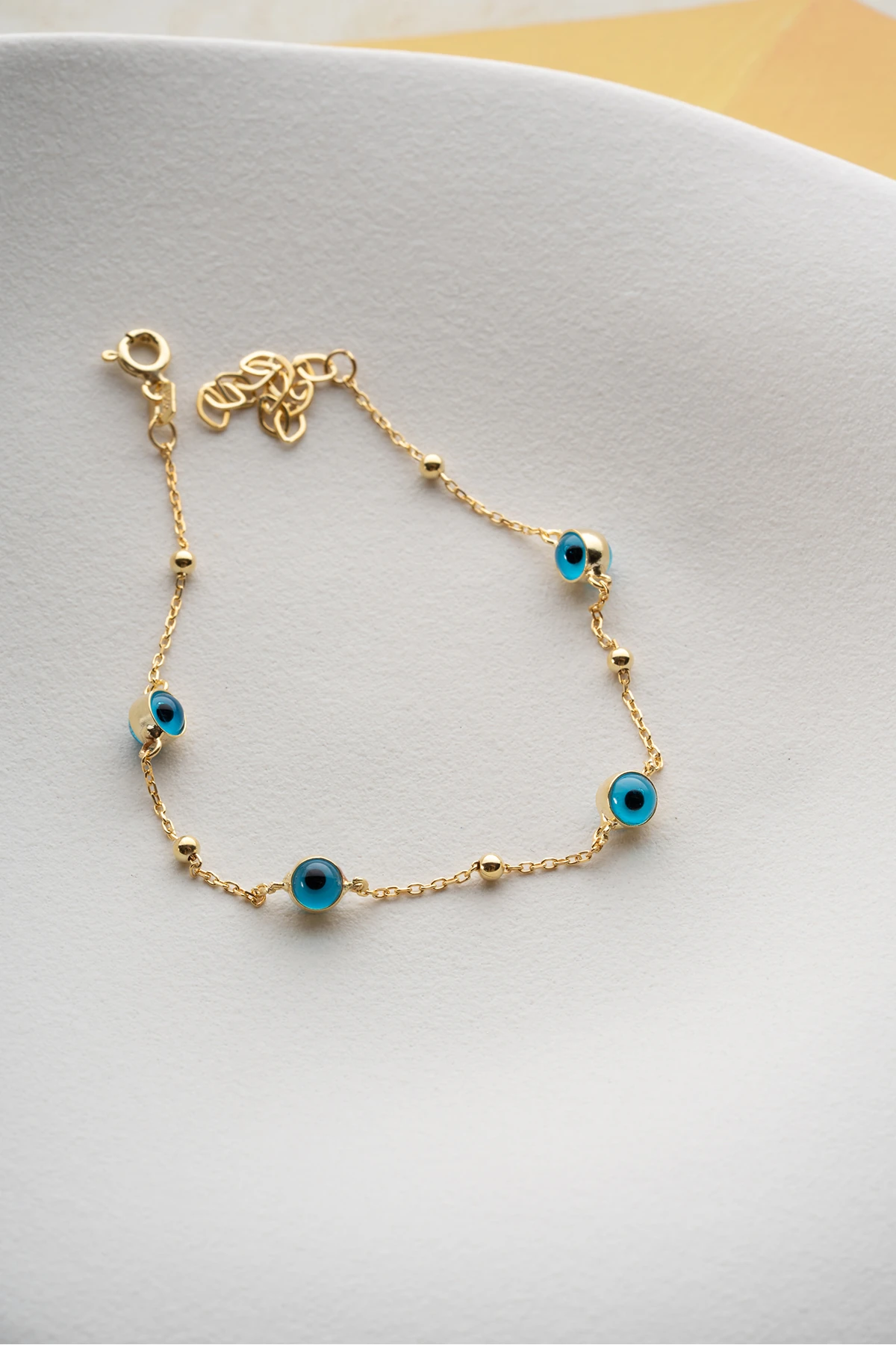 Gümüş Nazar Boncuklu Bileklik