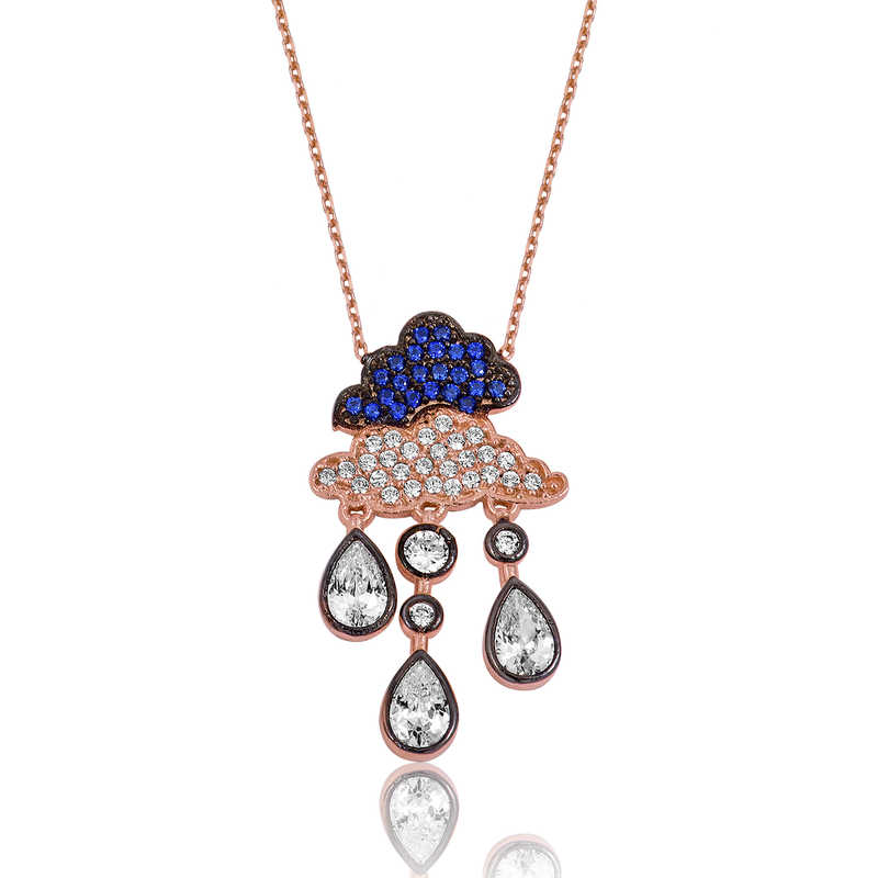 Gümüş Yağmur Bulutu Kolye