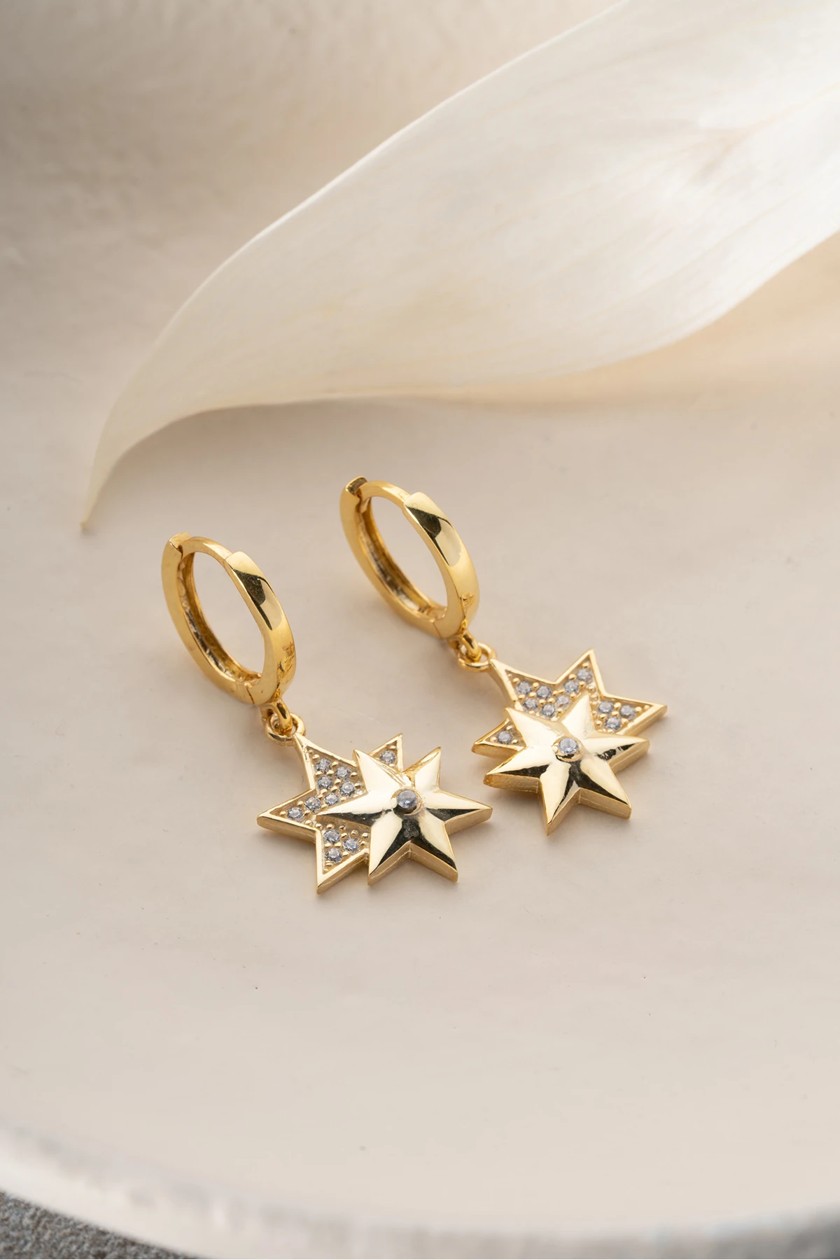 Gümüş Yıldız Küpe