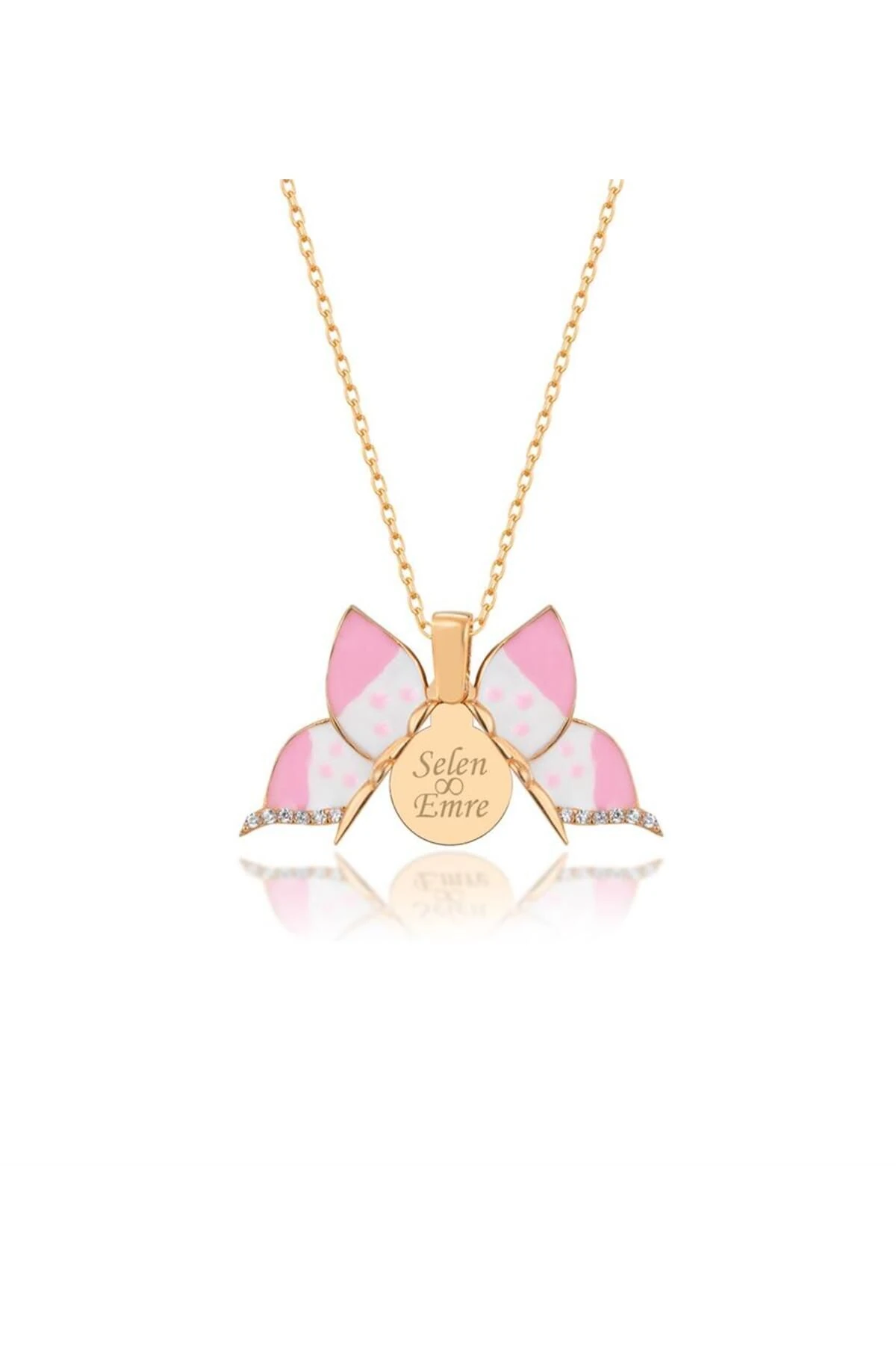 Kelebek Açılabilen Isimli Gümüş Kolye