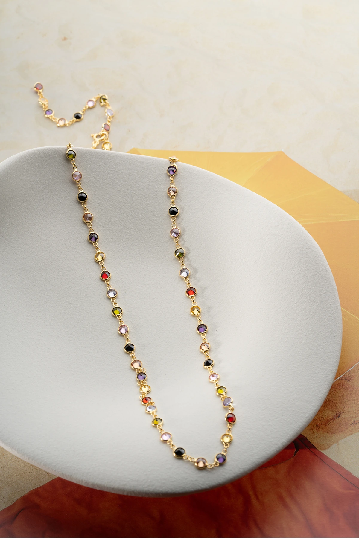 Gümüş Mix Taşlı Kolye