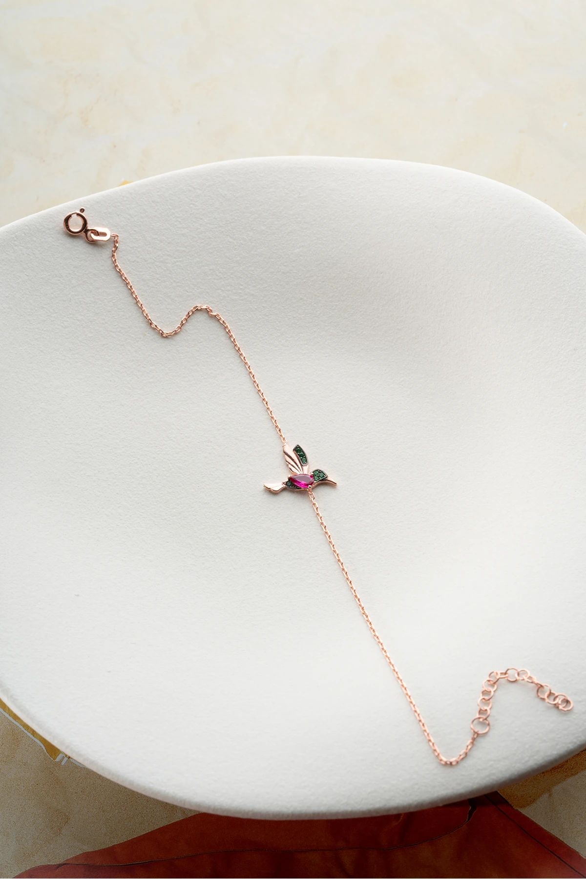 Gümüş Zirkon Taşlı Arı Kuşu Bileklik