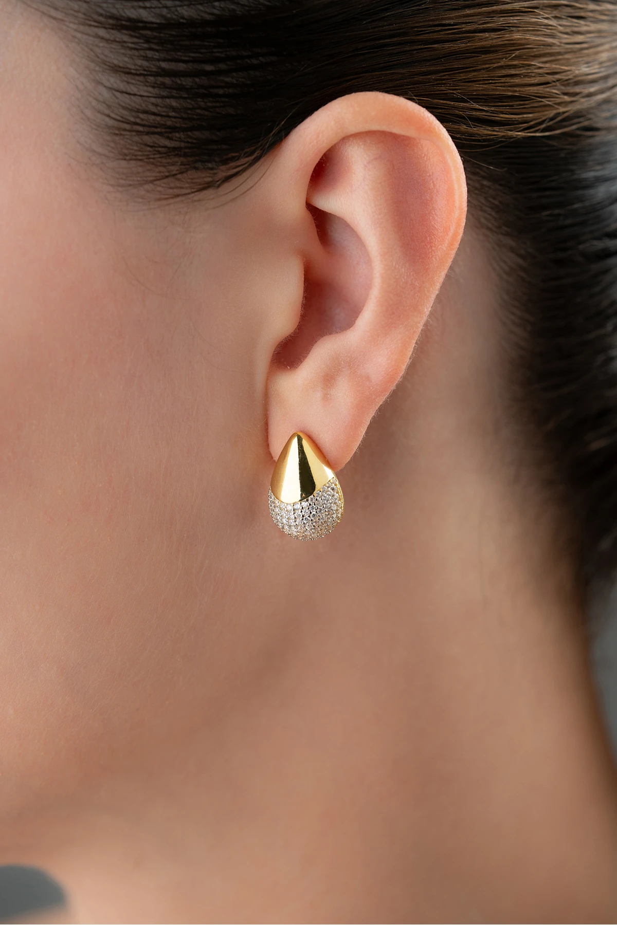 Gümüş Damla Model Küpe