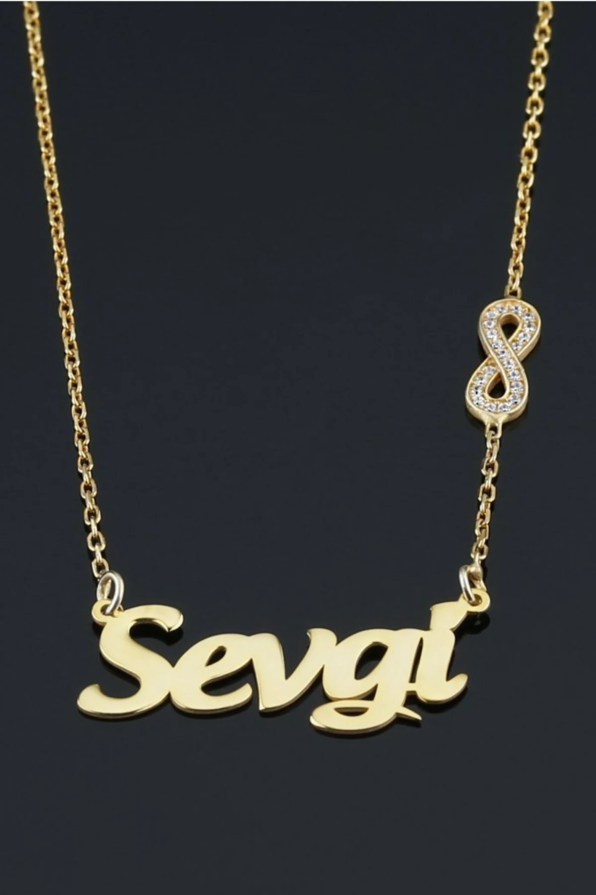 Gümüş Isimli Sonsuz Figürlü Kolye