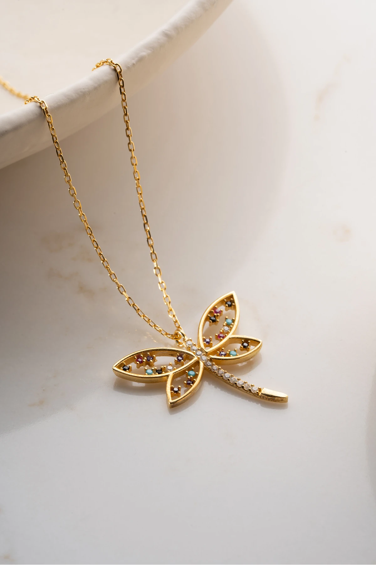 Gümüş Yusufçuk Kolye