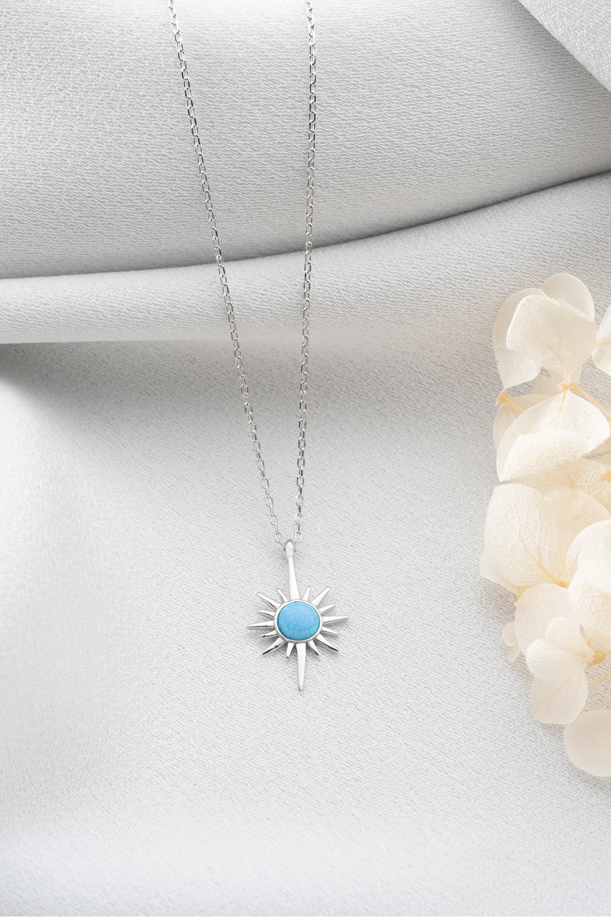 Gümüş Kutup Yıldızı Kolye