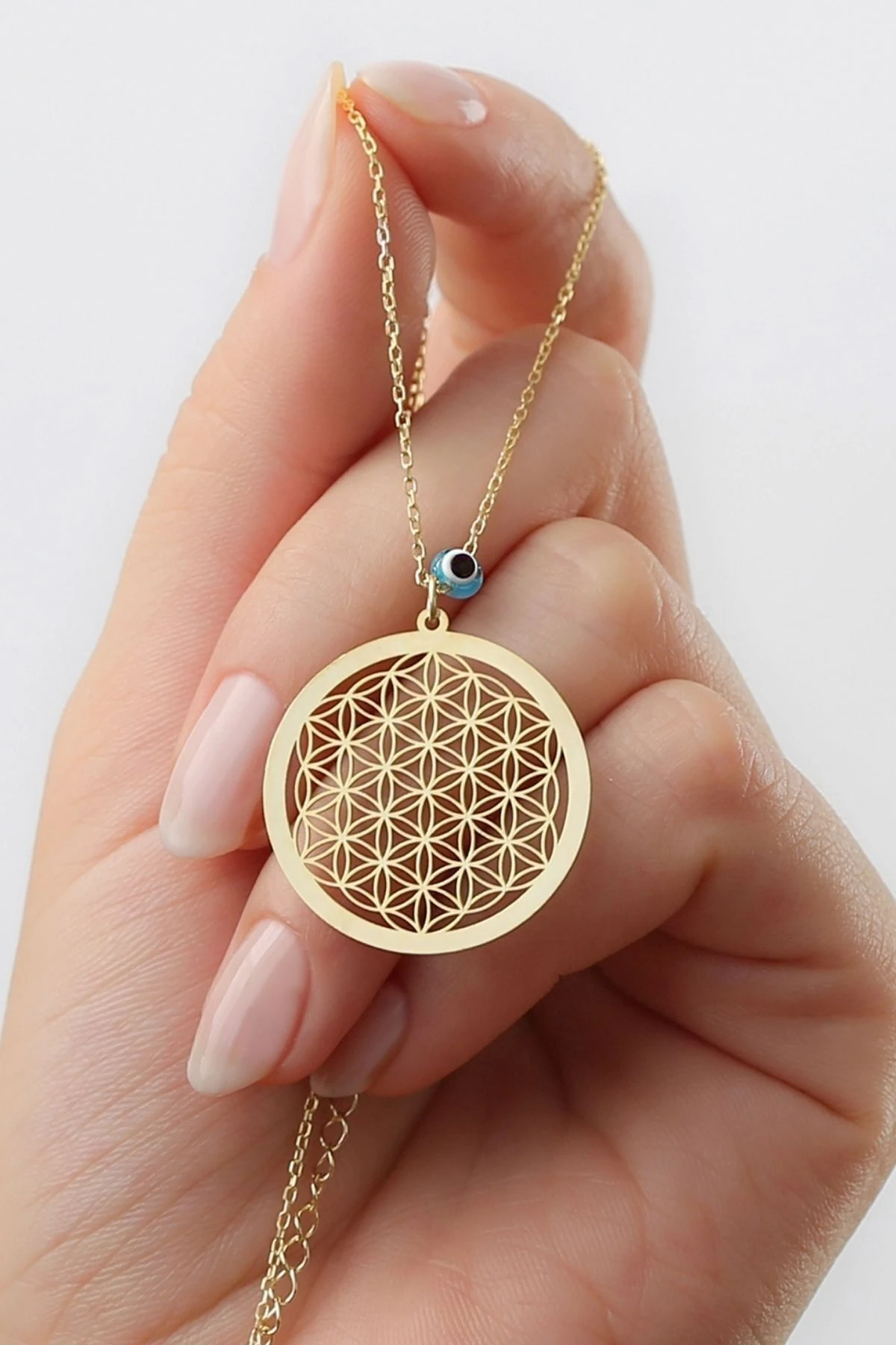 Gümüş Örgü Model Plaka Kolye