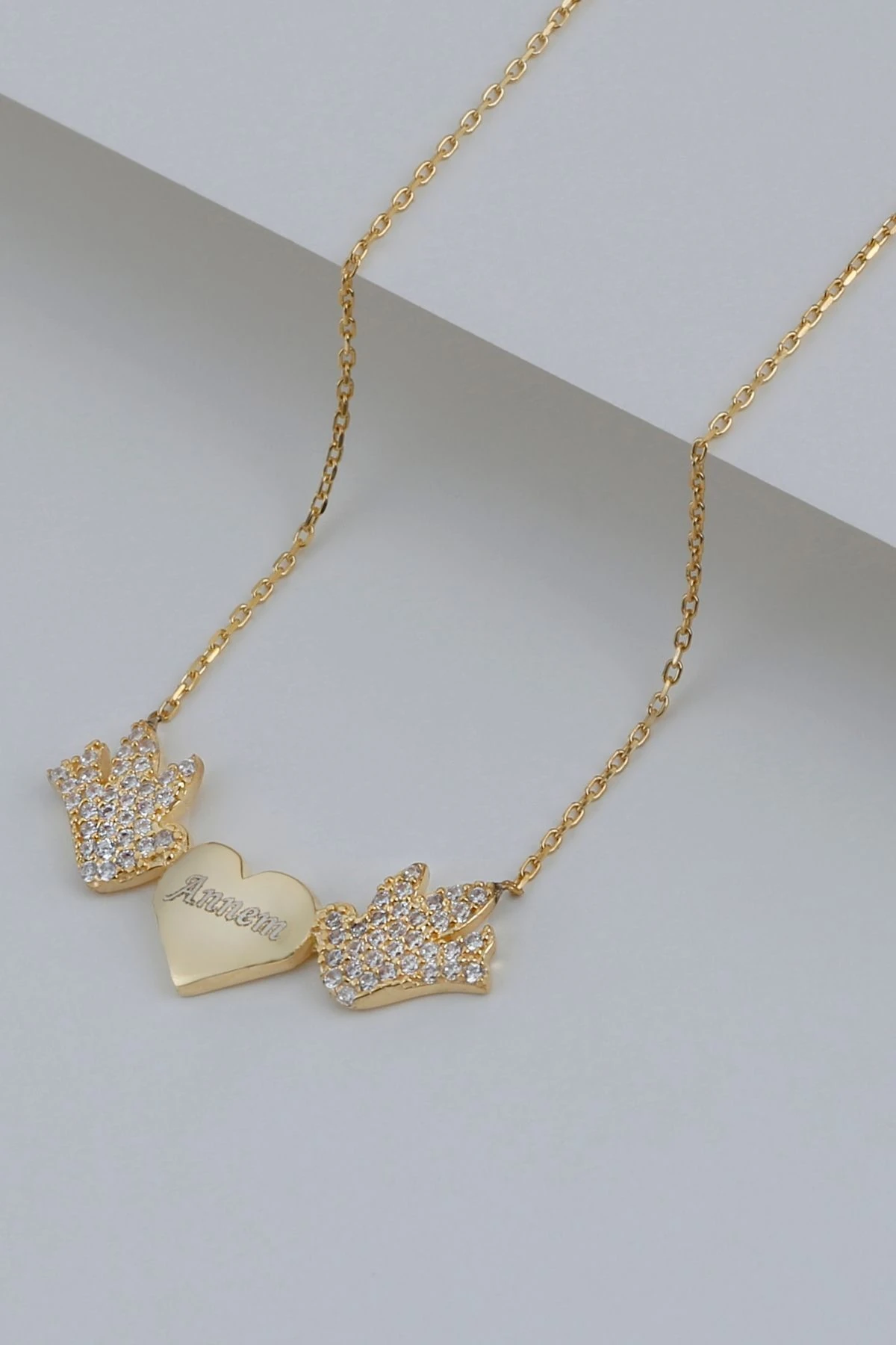 Gümüş Kanatlı Harf Kolye