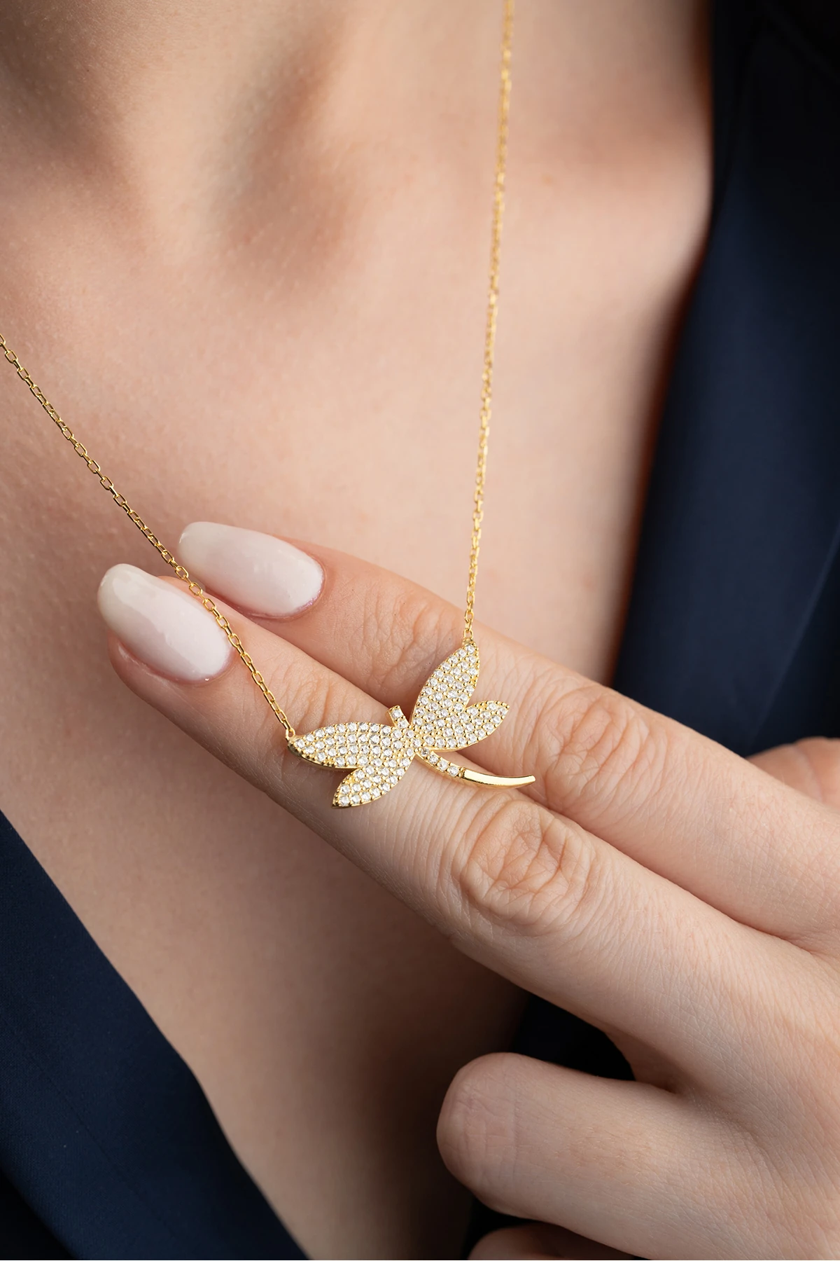 Gümüş Işıklı Kutuda Yusufçuk Kolye