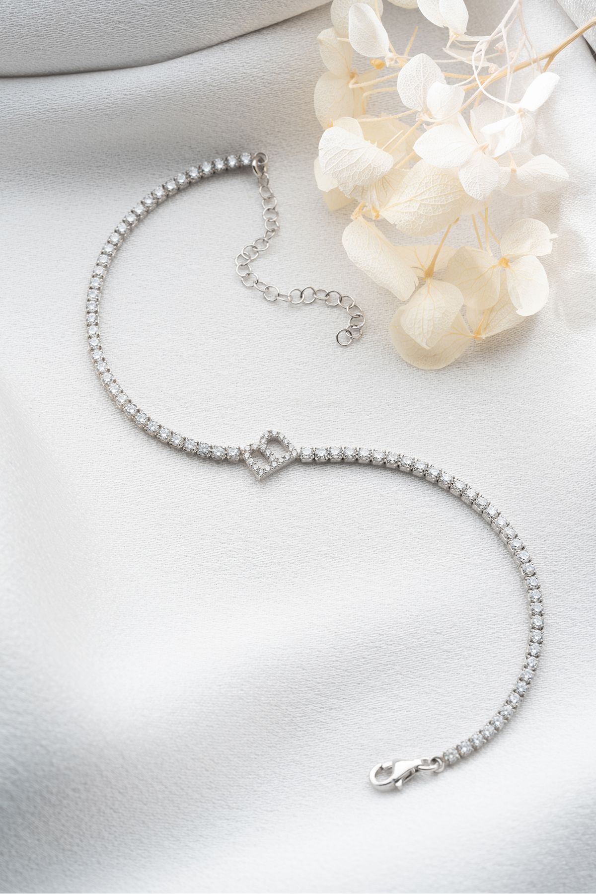 Gümüş Harf Su Yolu Bileklik