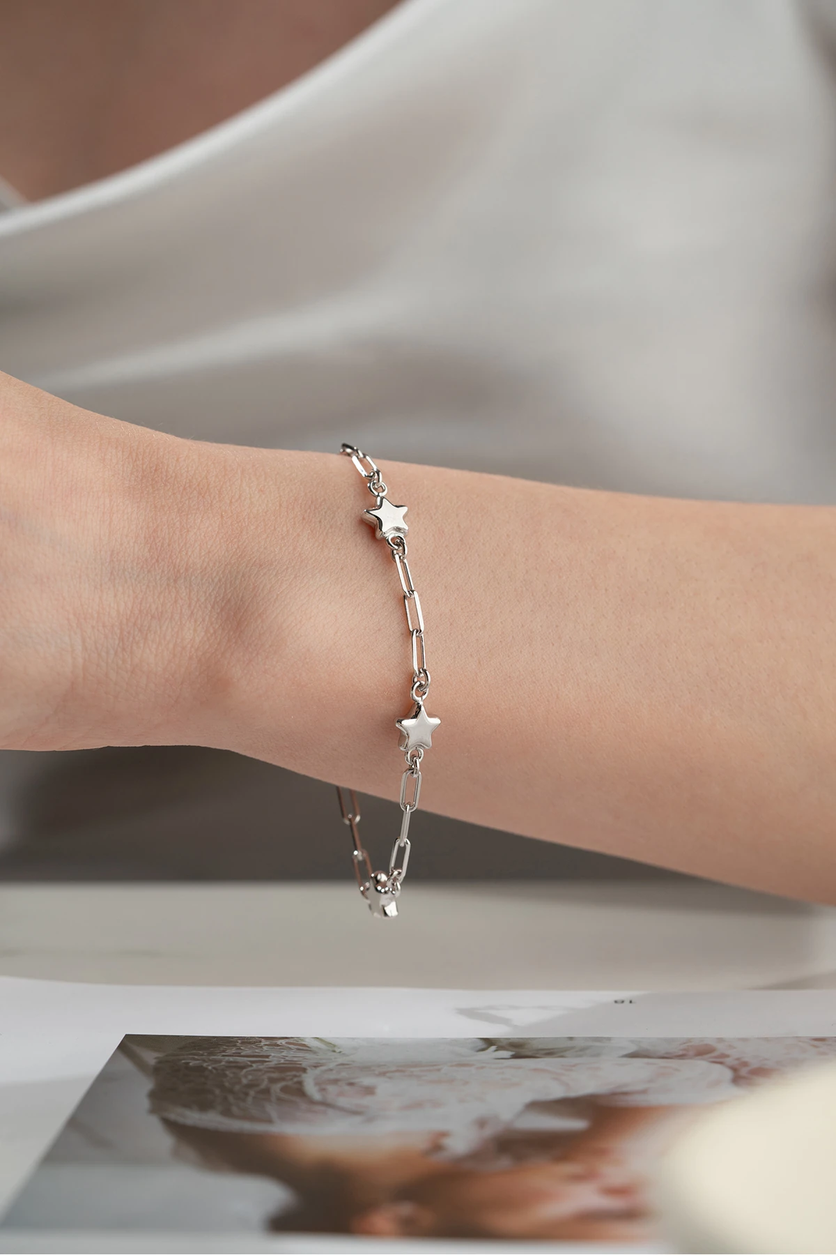 Gümüş Yıldız Bileklik