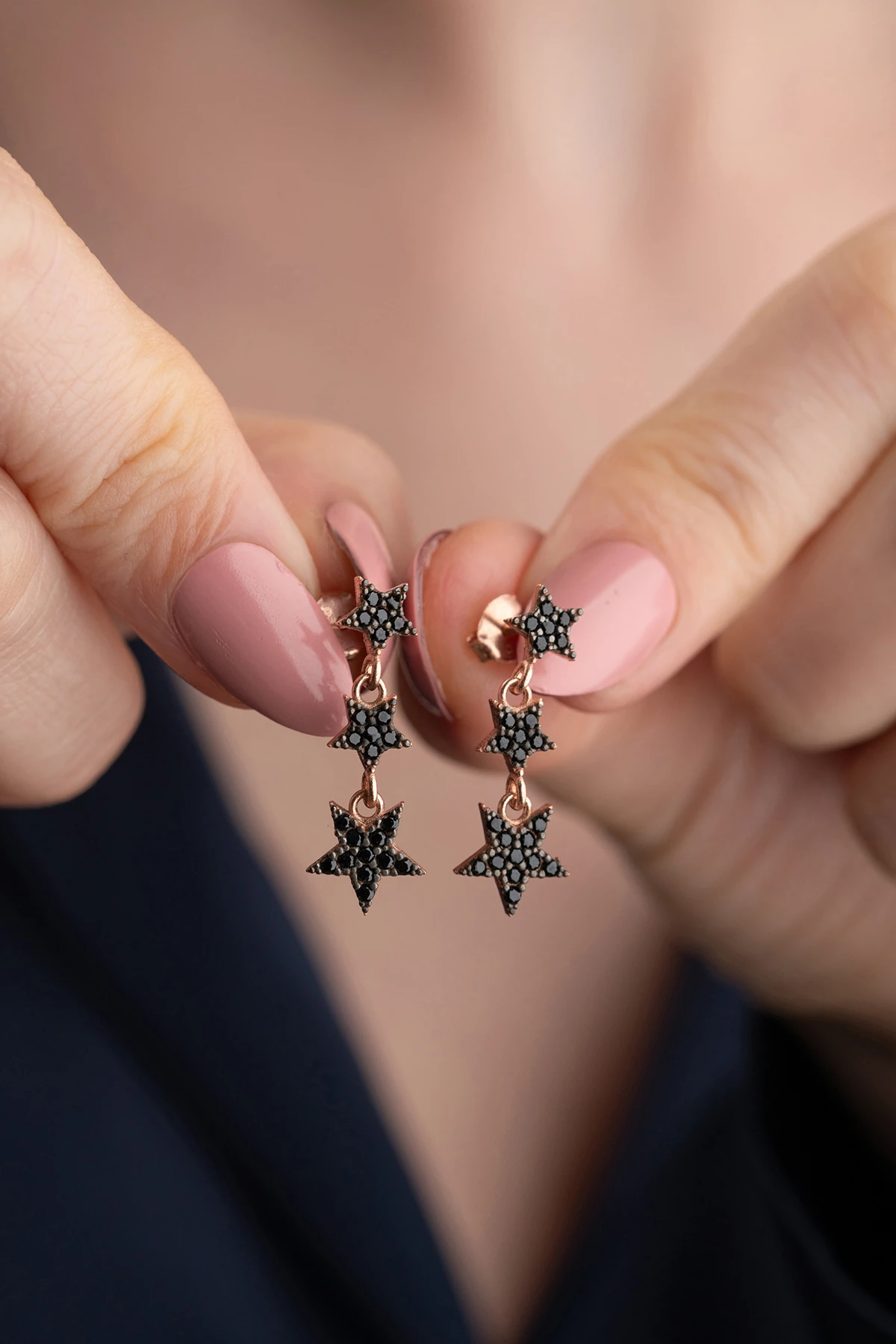 Gümüş Kayan Yıldız Küpe