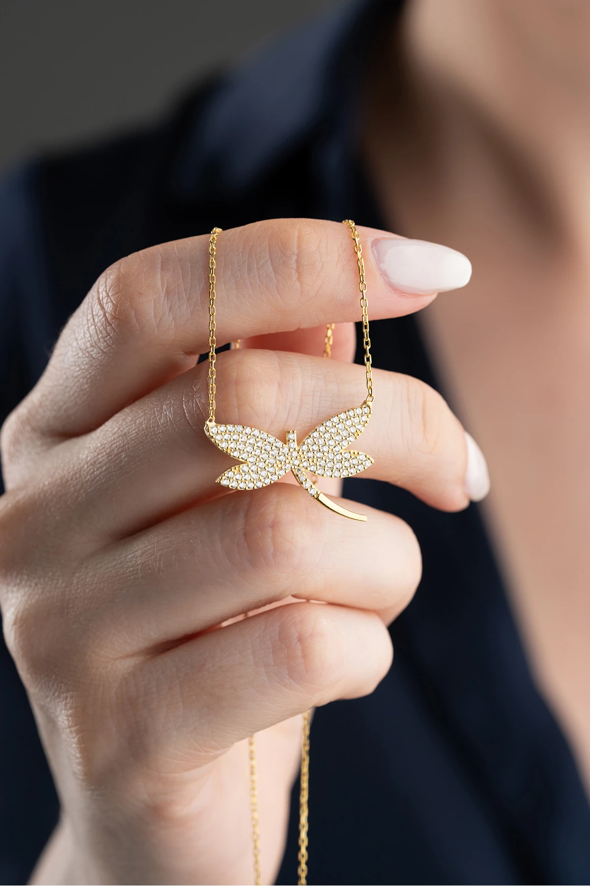 Gümüş Yusufçuk Kolye