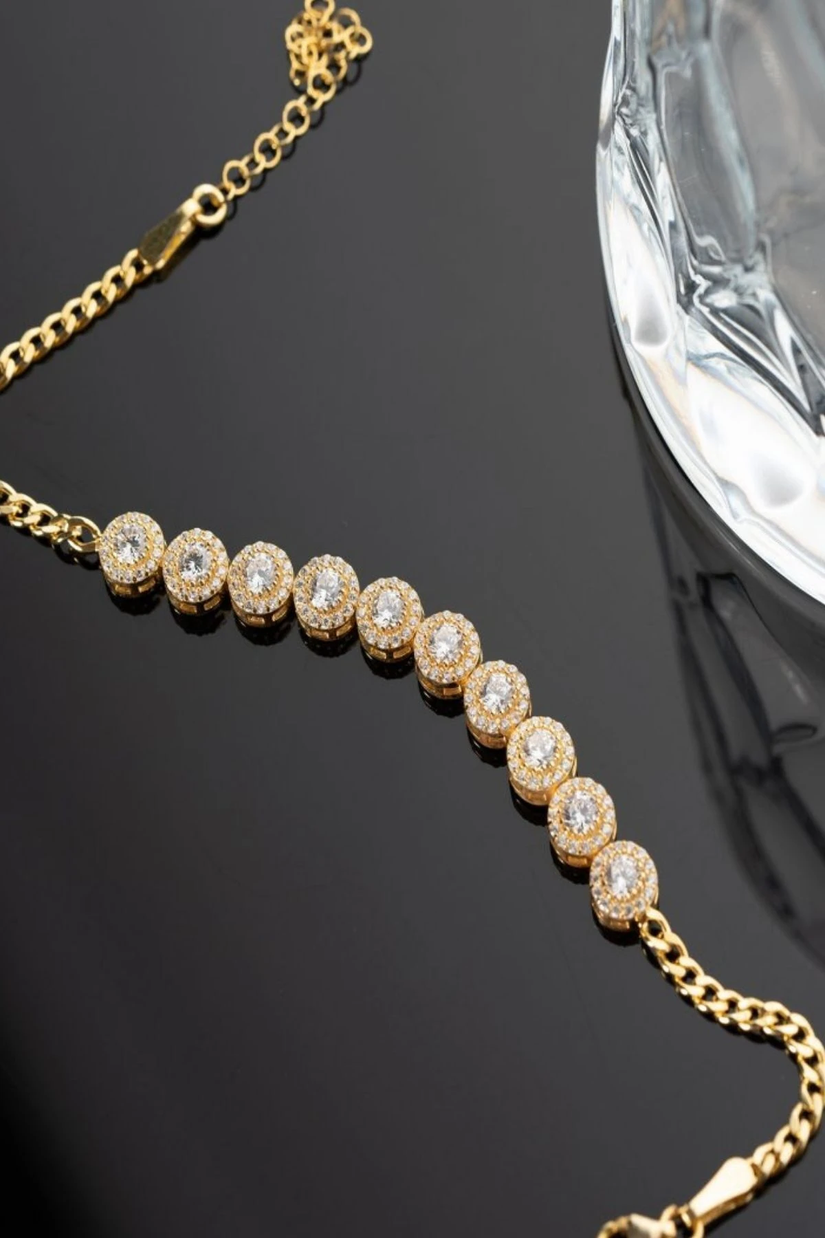 Gümüş Halka Taşlı Asansörlü Bileklik