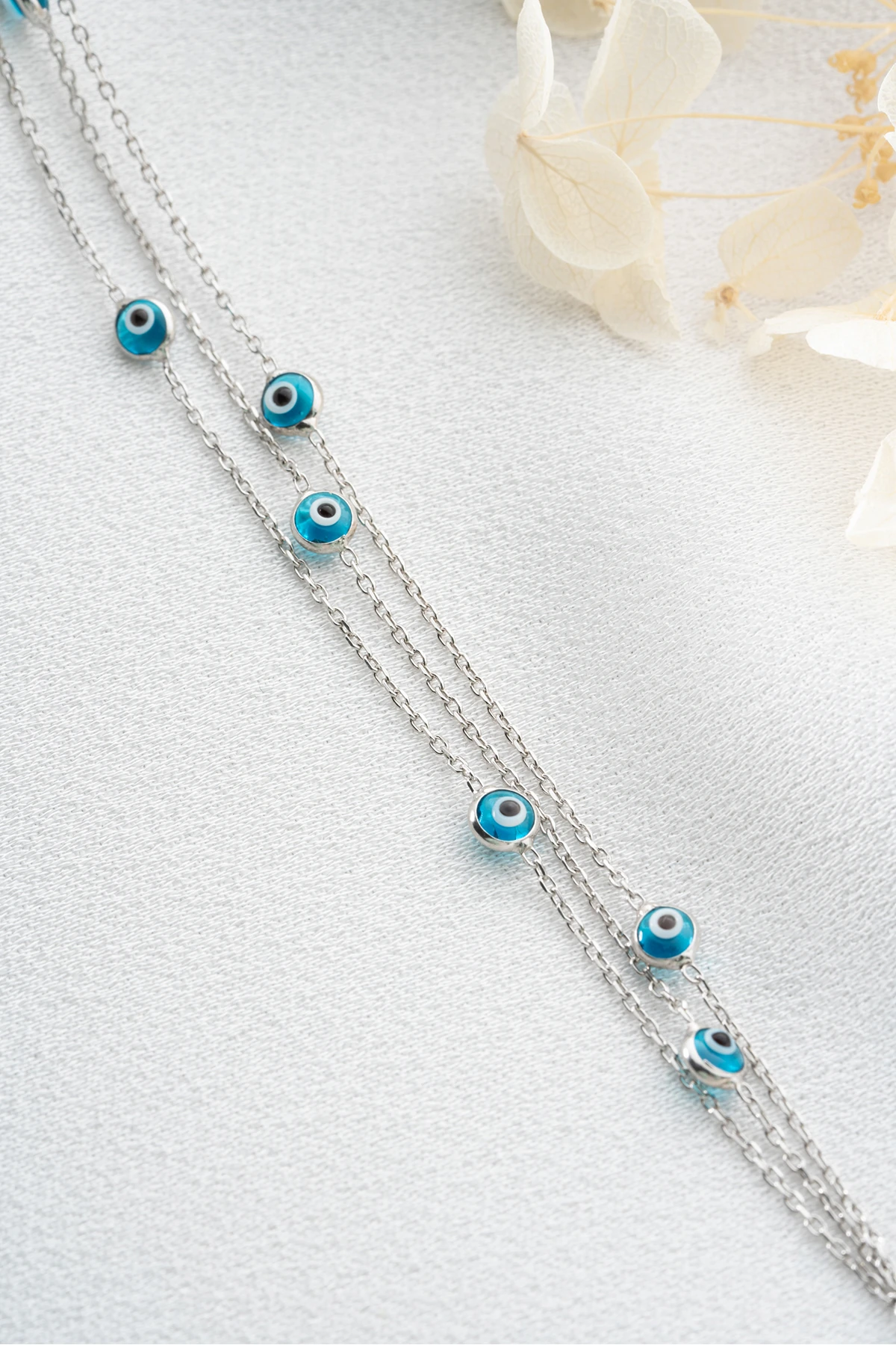 Gümüş Nazarlı Bileklik