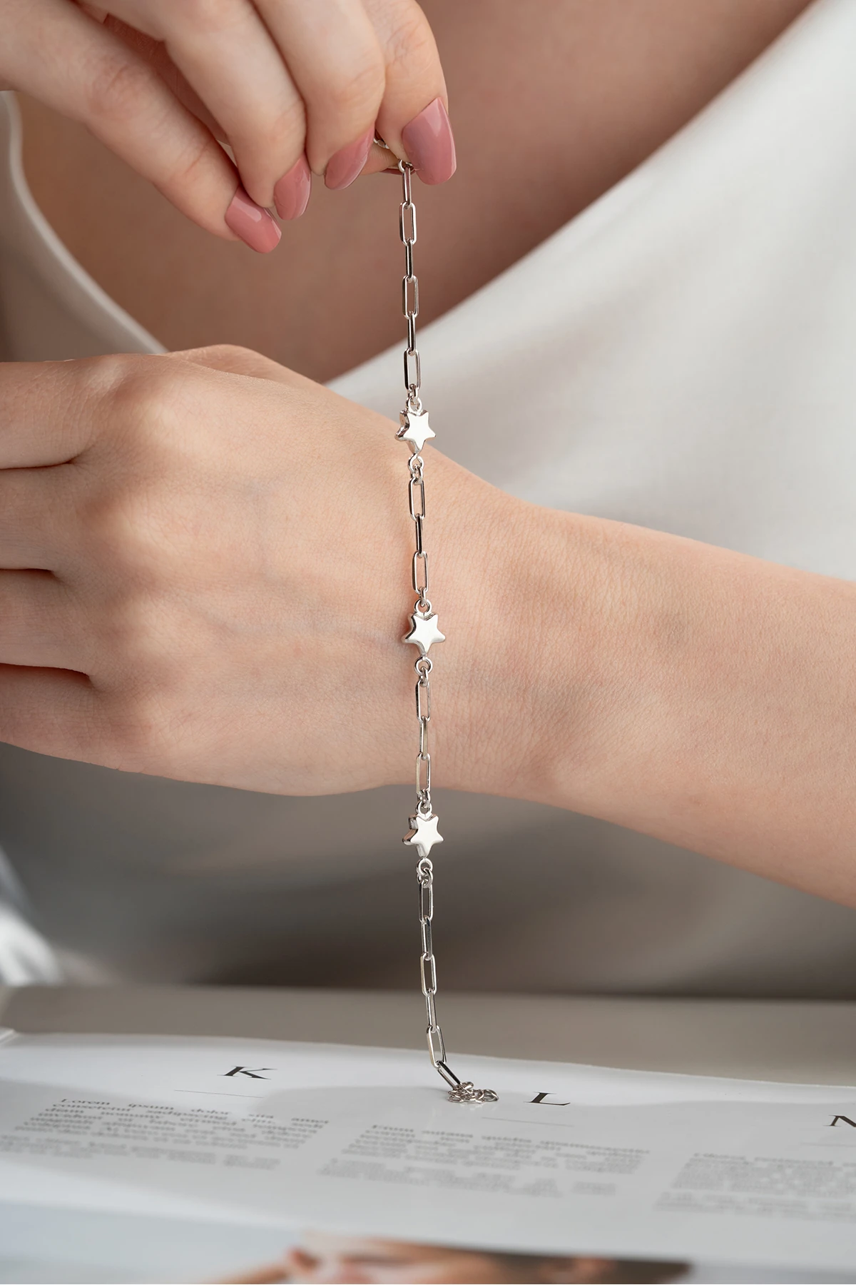 Gümüş Yıldız Bileklik