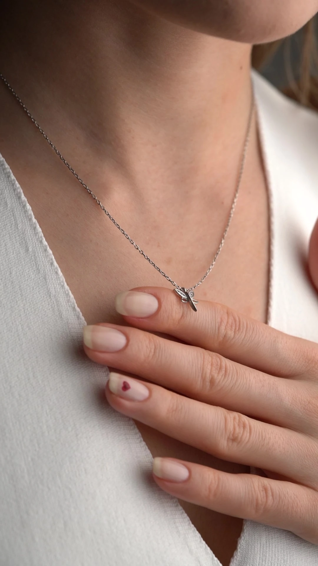 Gümüş Minimal Yusufçuk Kolye