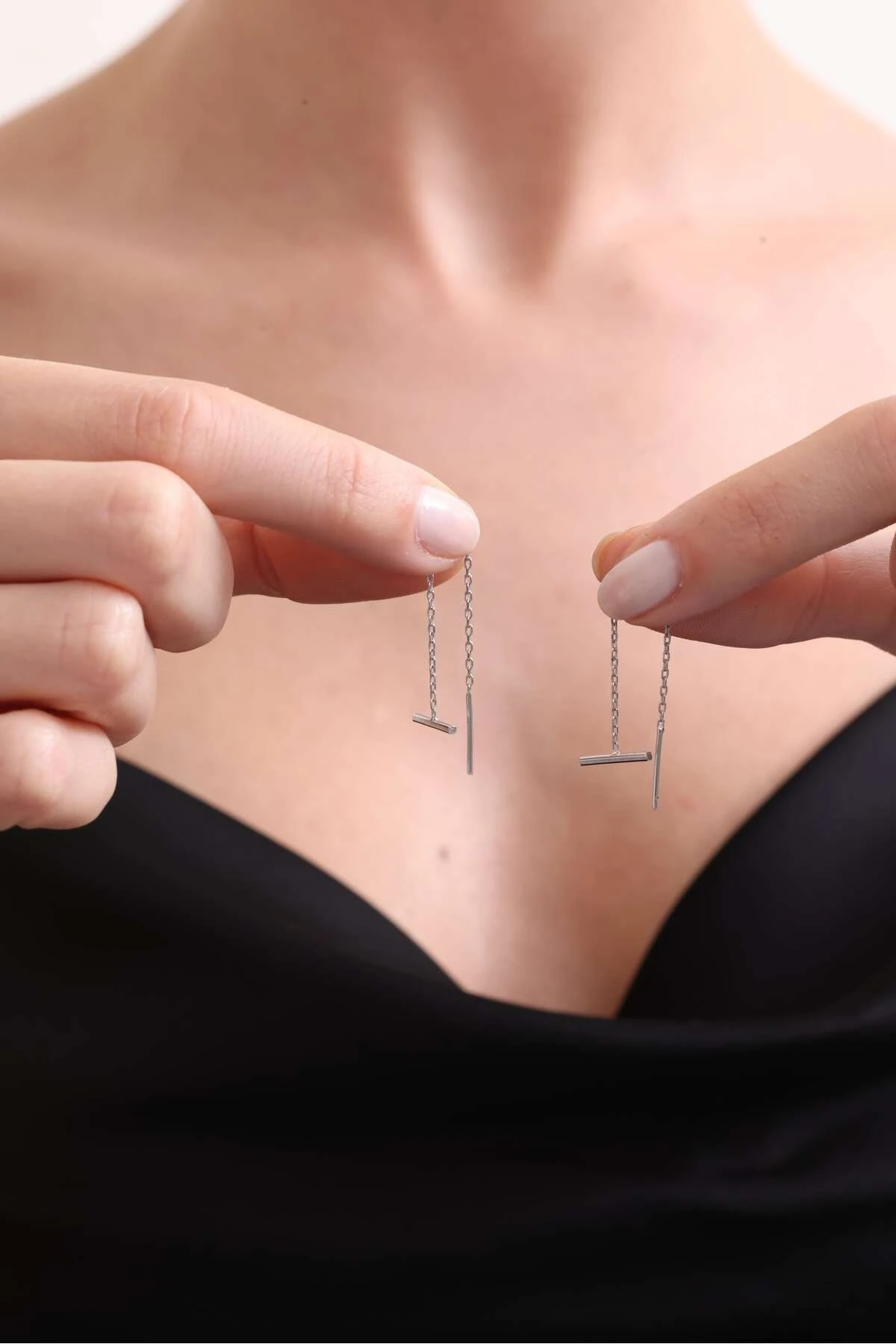 Gümüş Sallantılı Küpe