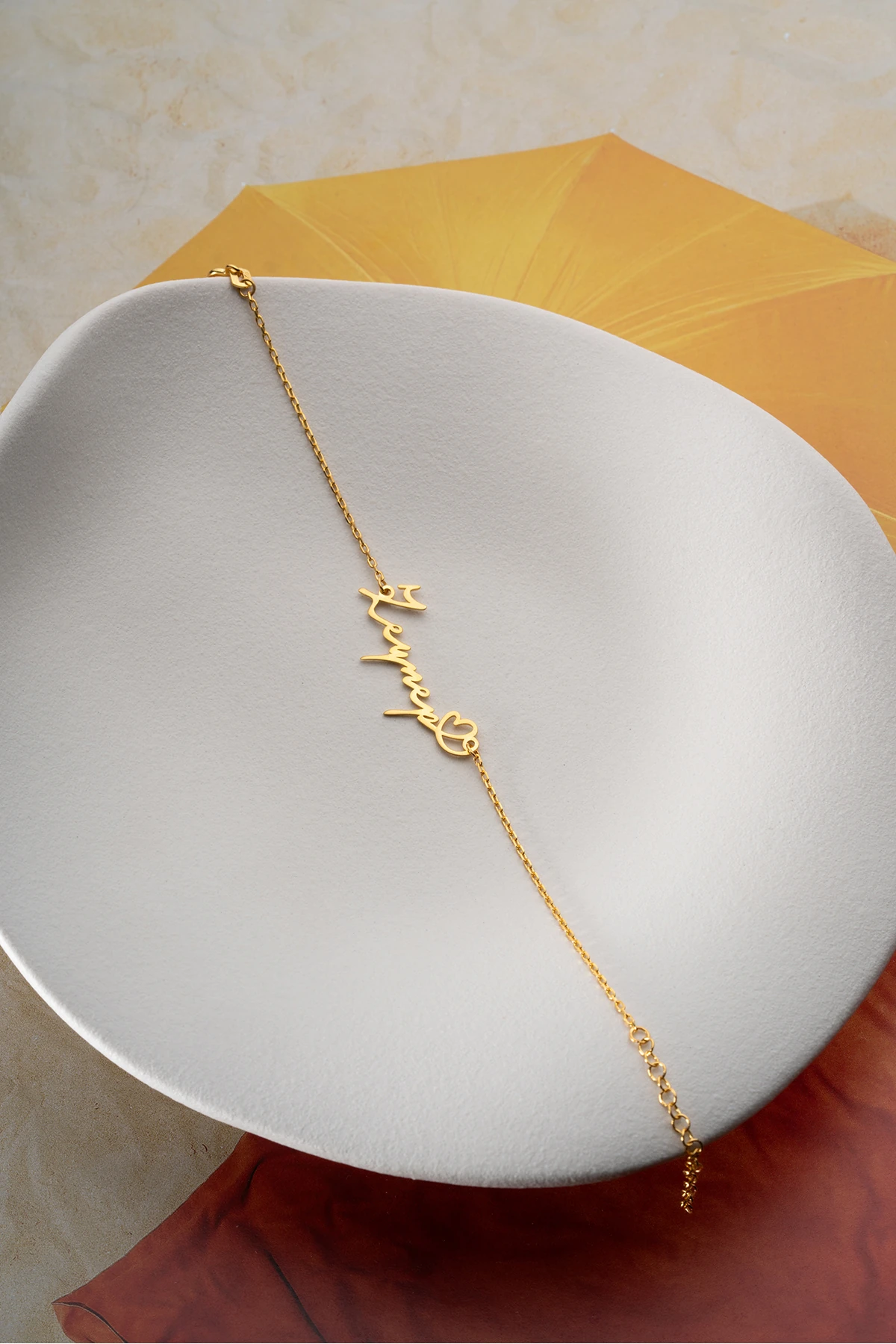 Gümüş Kişiye Özel Kalpli İsimli Bileklik