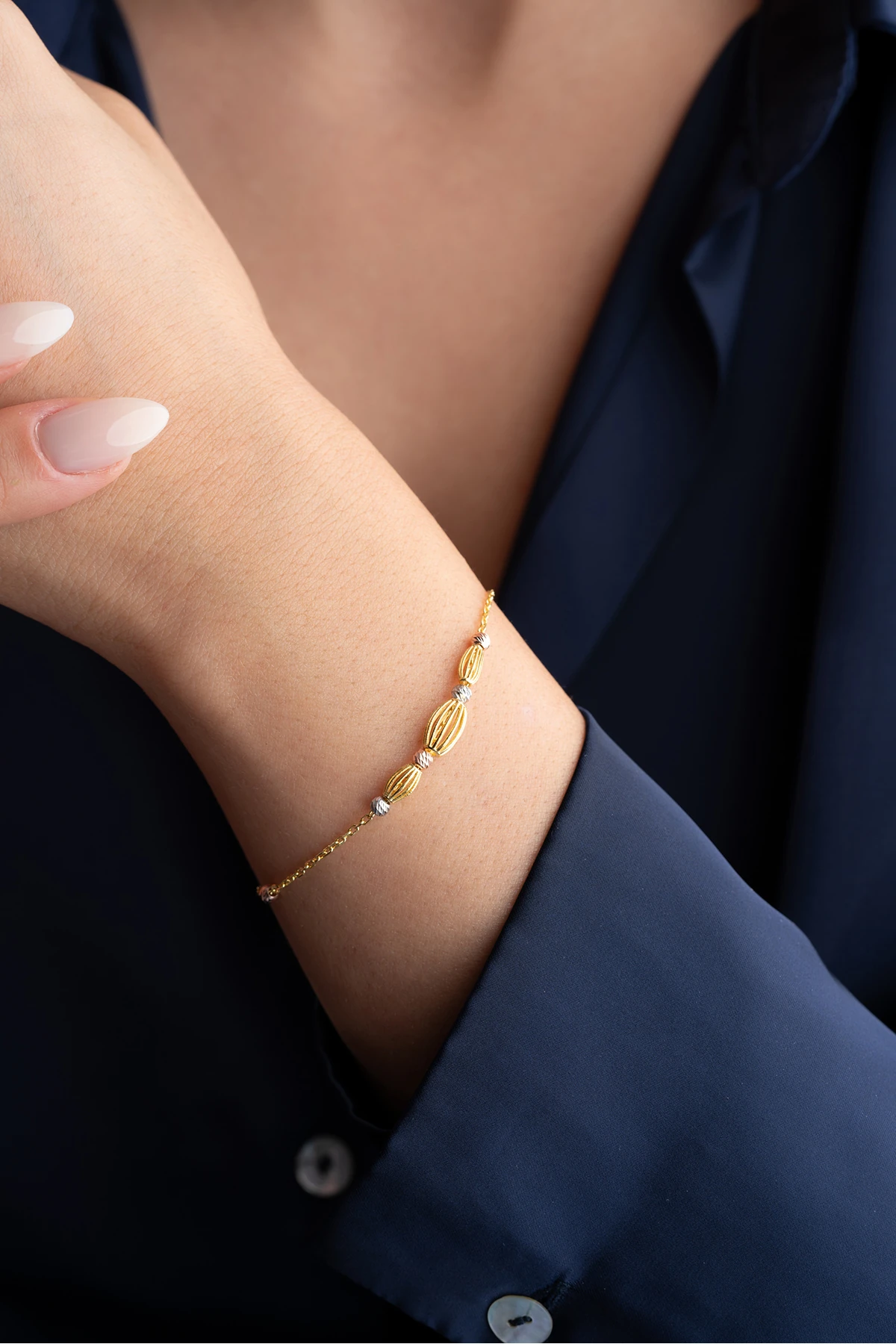 Gümüş 3 Kafesli Dorika Bileklik