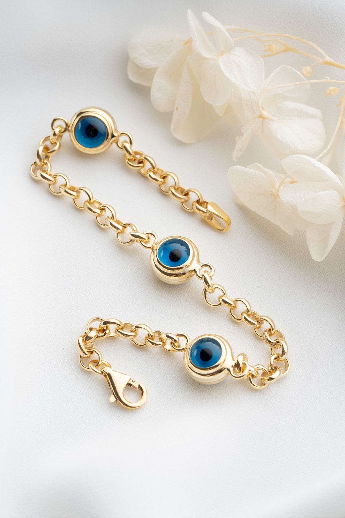 Gümüş Göz Nazarlı Bileklik