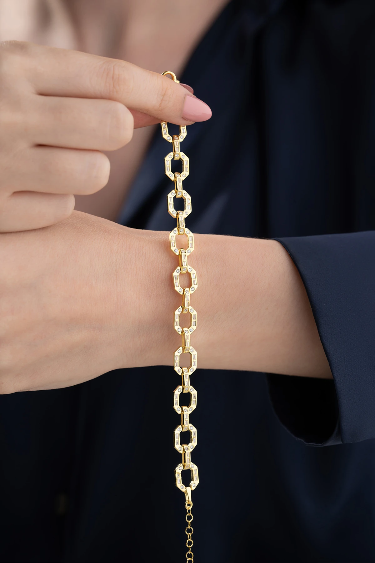 Gümüş Gold Trend Bileklik