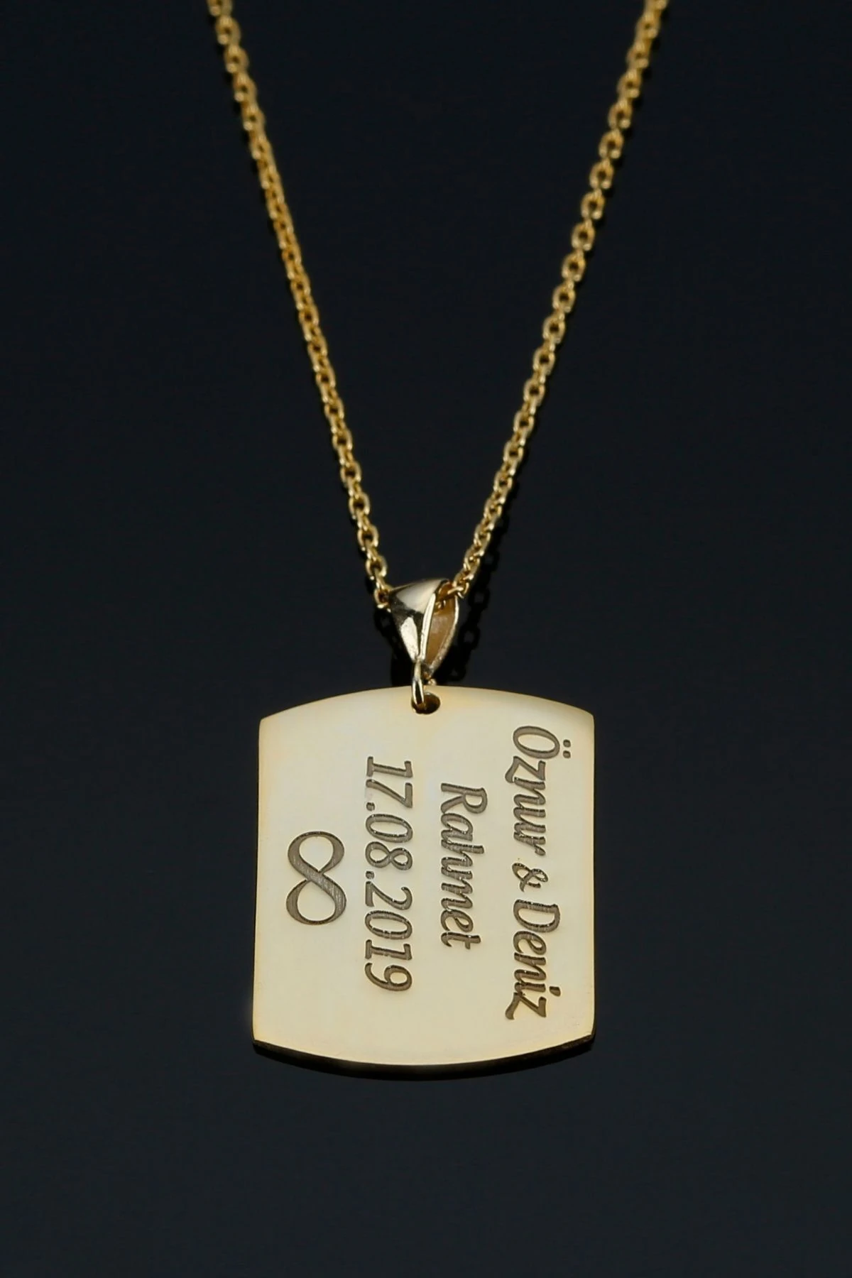 Gümüş Kişiye Özel Isimli Künye Kolye