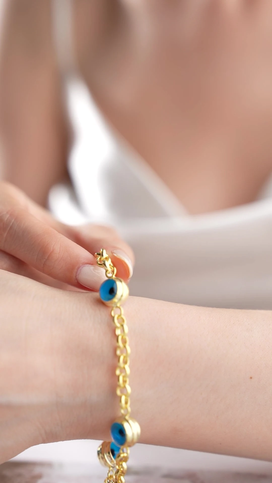 Gümüş Nazar Göz Bileklik