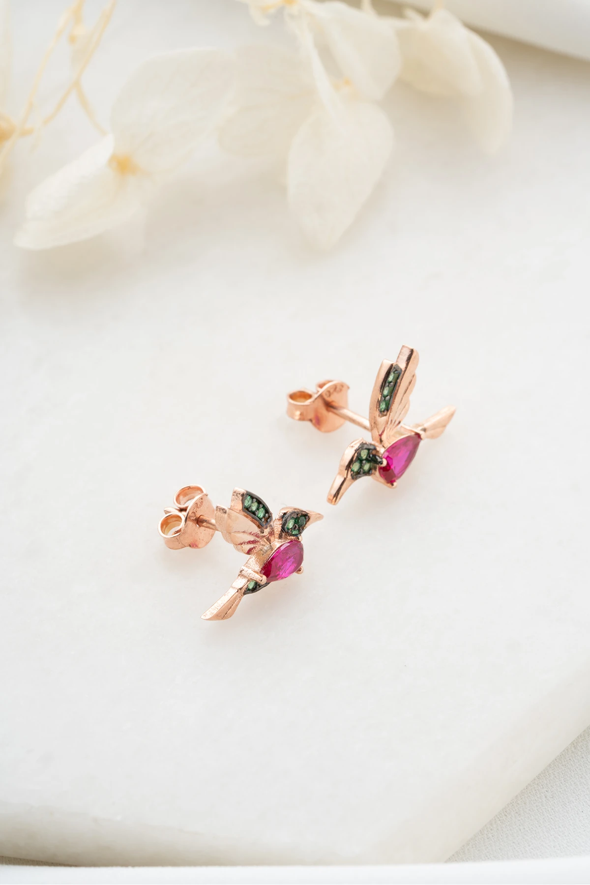 Gümüş Arı Kuşu Küpe