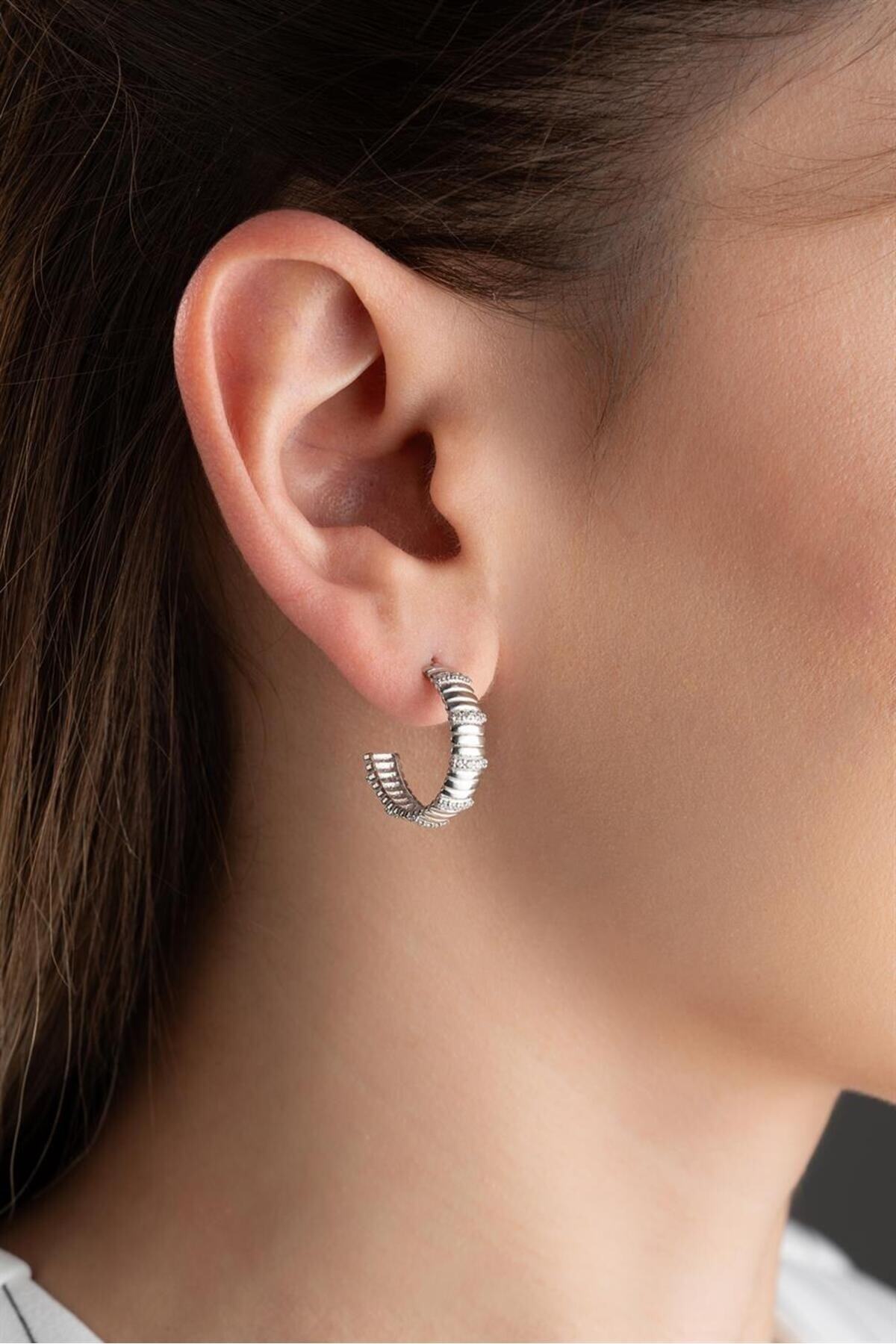 Halka Gümüş Küpe