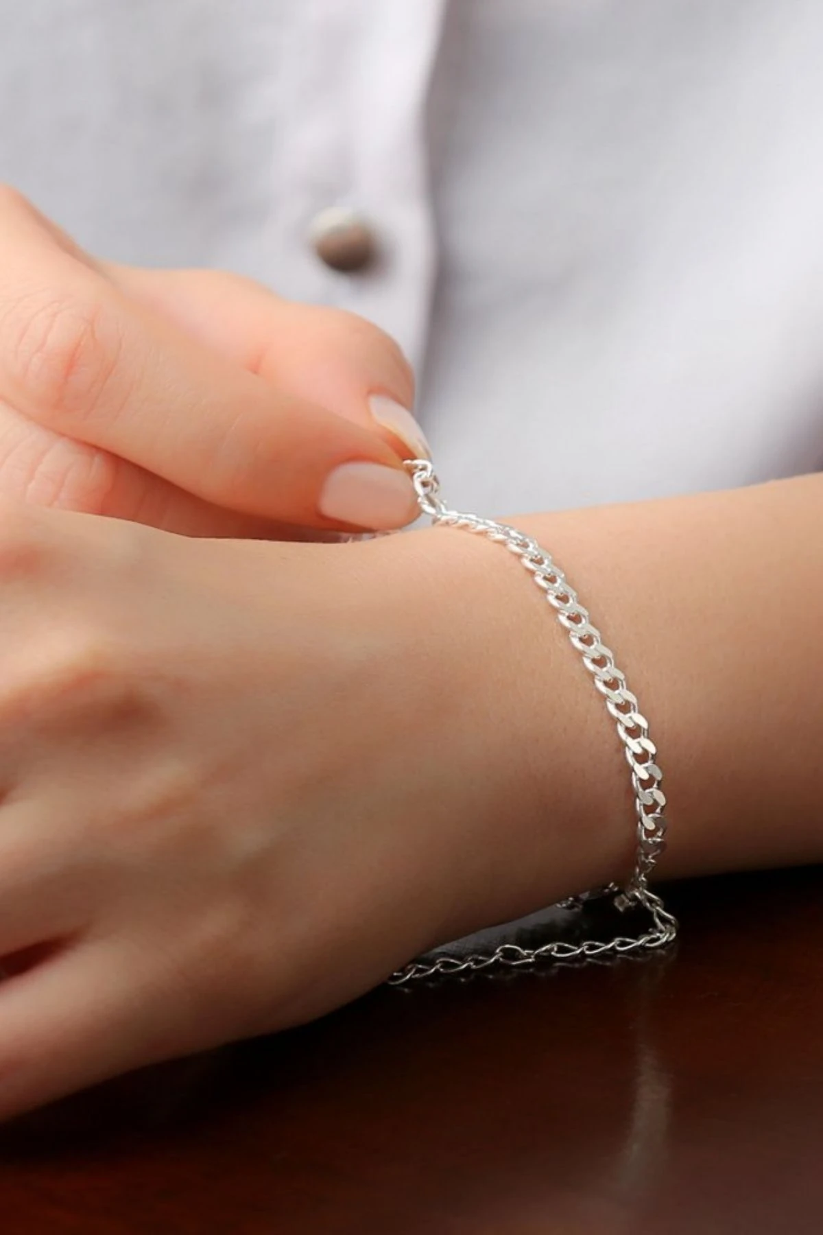 Gümüş Gurmet Zincir Bileklik