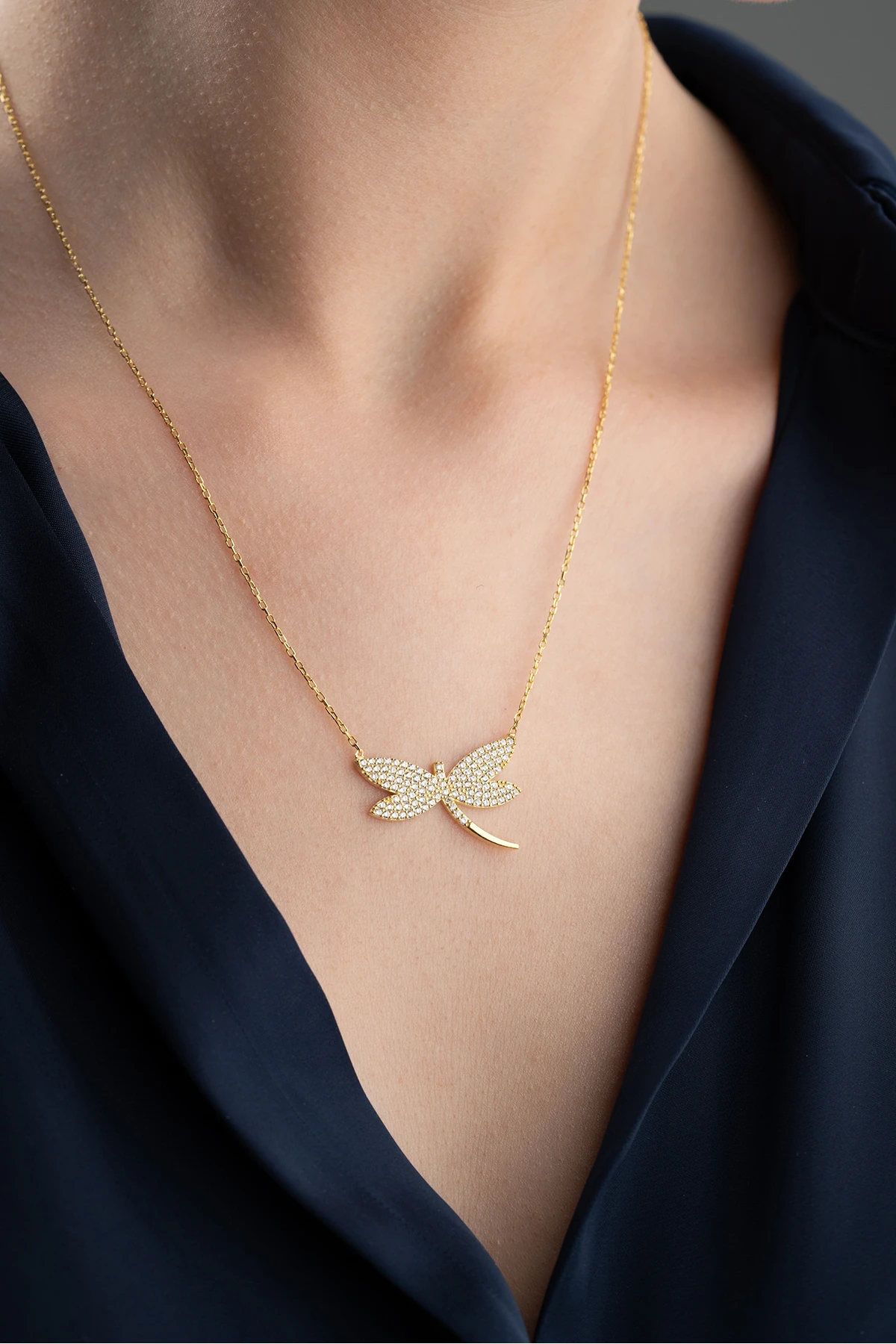 Gümüş Işıklı Kutuda Yusufçuk Kolye