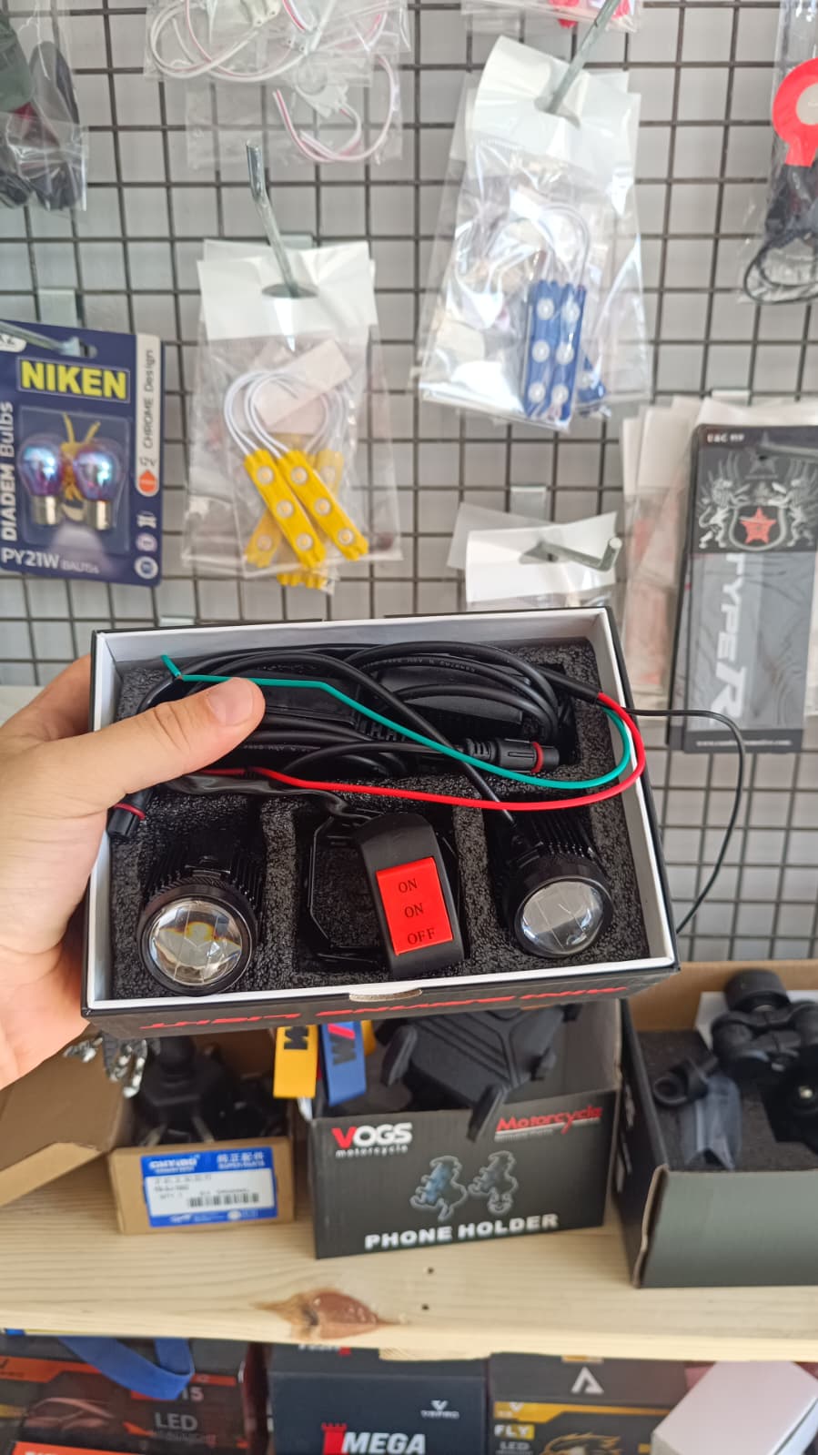 Motosiklet Sis Farı Led Aydınlatma - Beyaz Sarı Renk